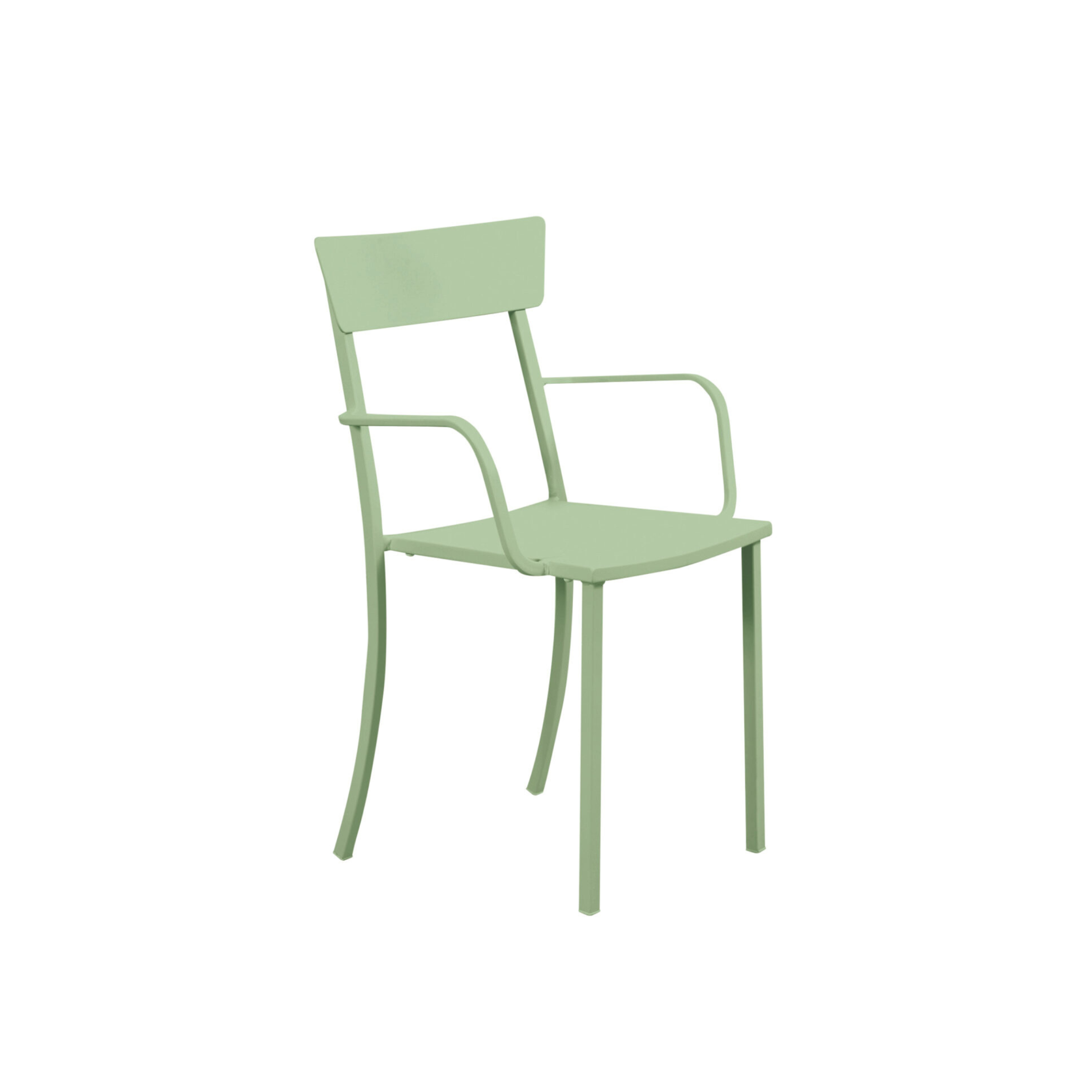 Set of stackable "Mogan" painted metal garden chairs, 52x50 cm, 88 cm high
