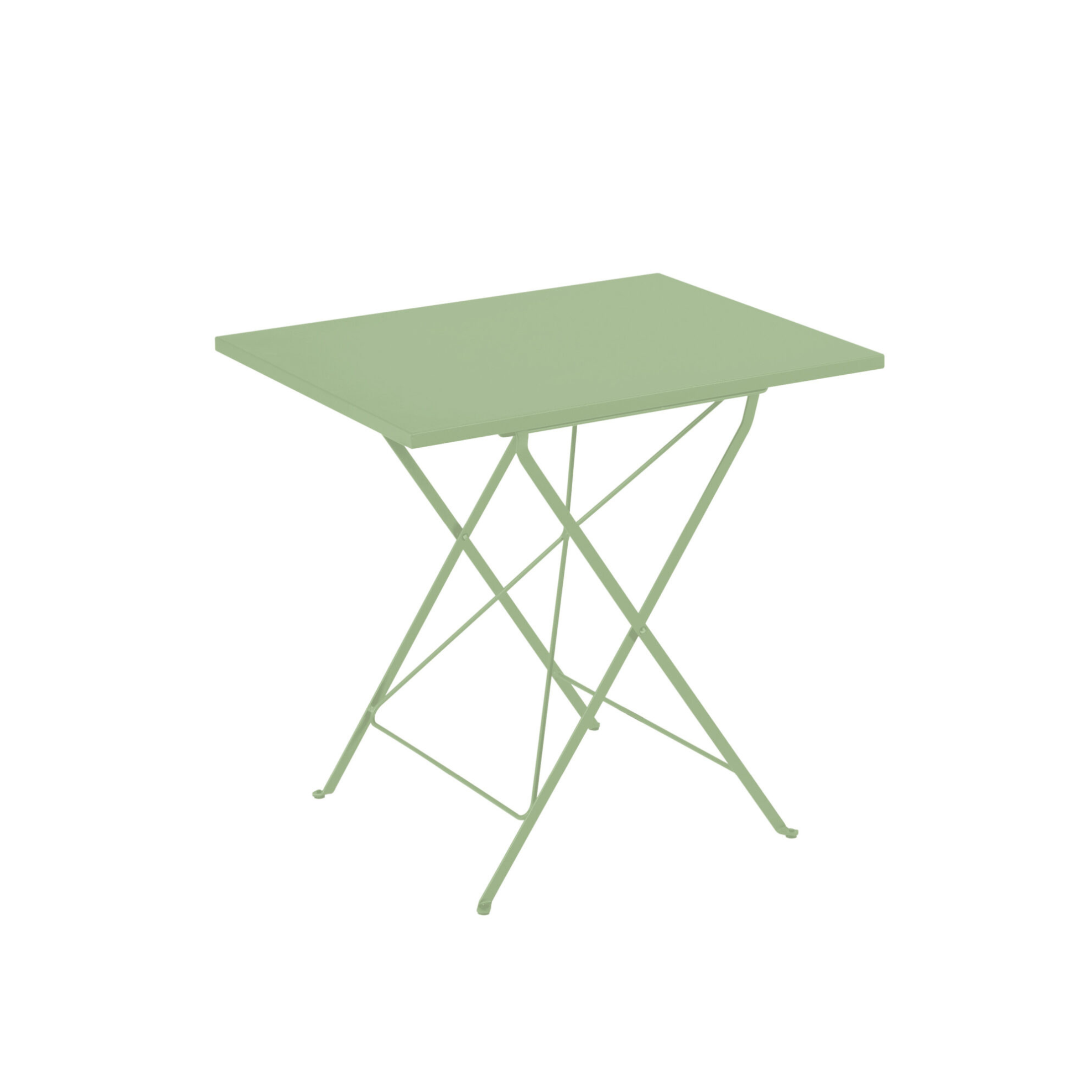 "Step" folding square table in galvanized metal for the garden, height 75 cm