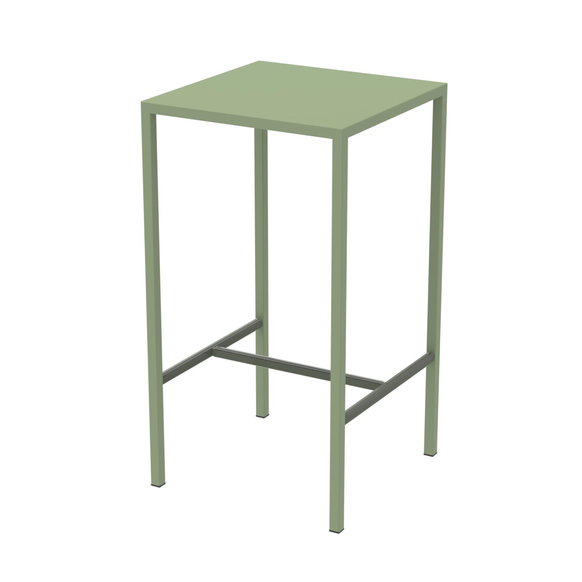 "Seaside" high table in painted metal for bars and modern gardens, height 110 cm