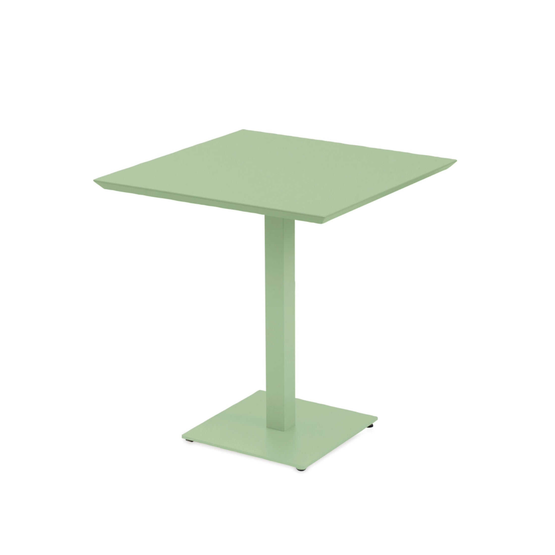 Mogan square galvanized metal garden table, 75 cm high
