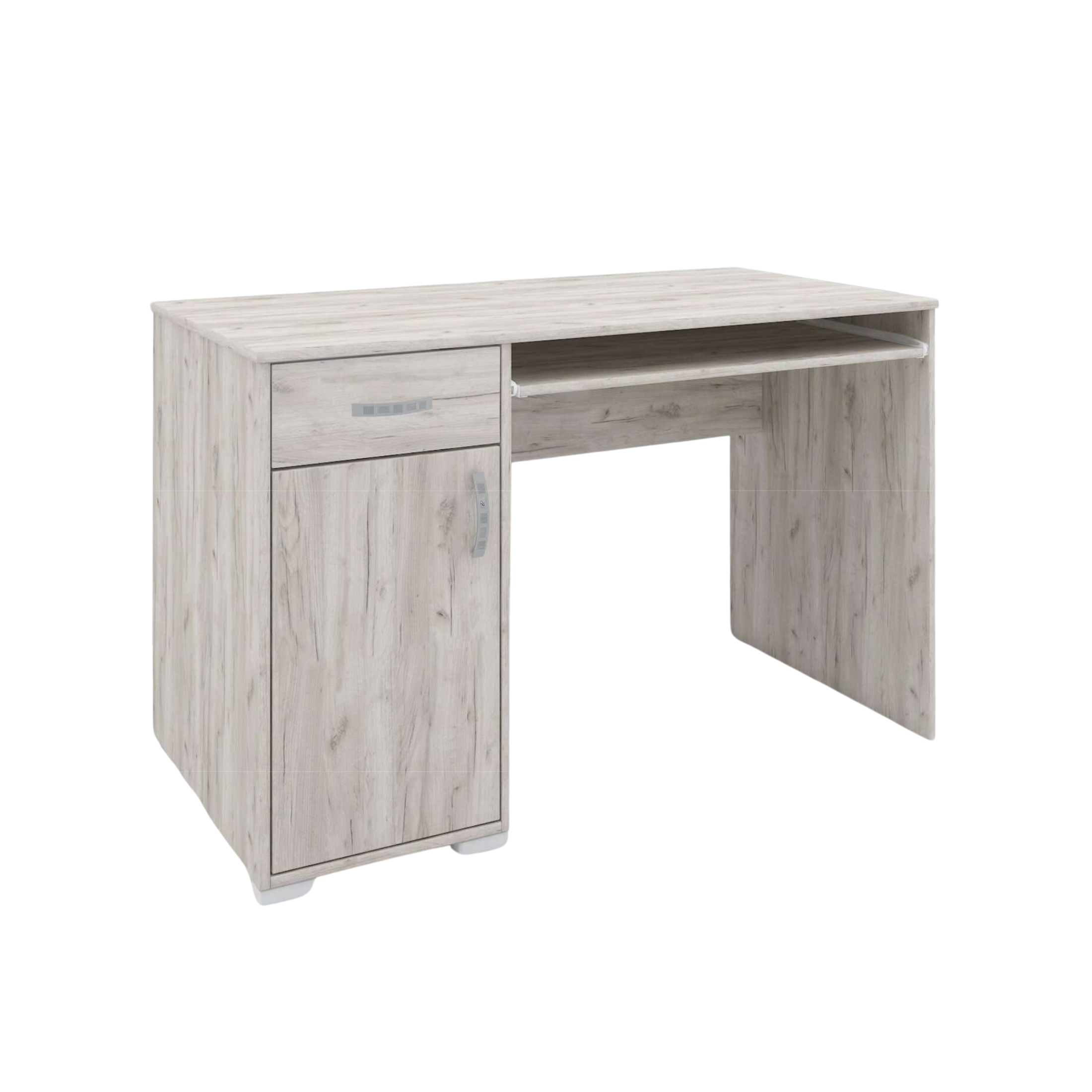 "Young" office desk with sliding top, 1 door and 1 drawer, 120x60 cm, 75 cm high.