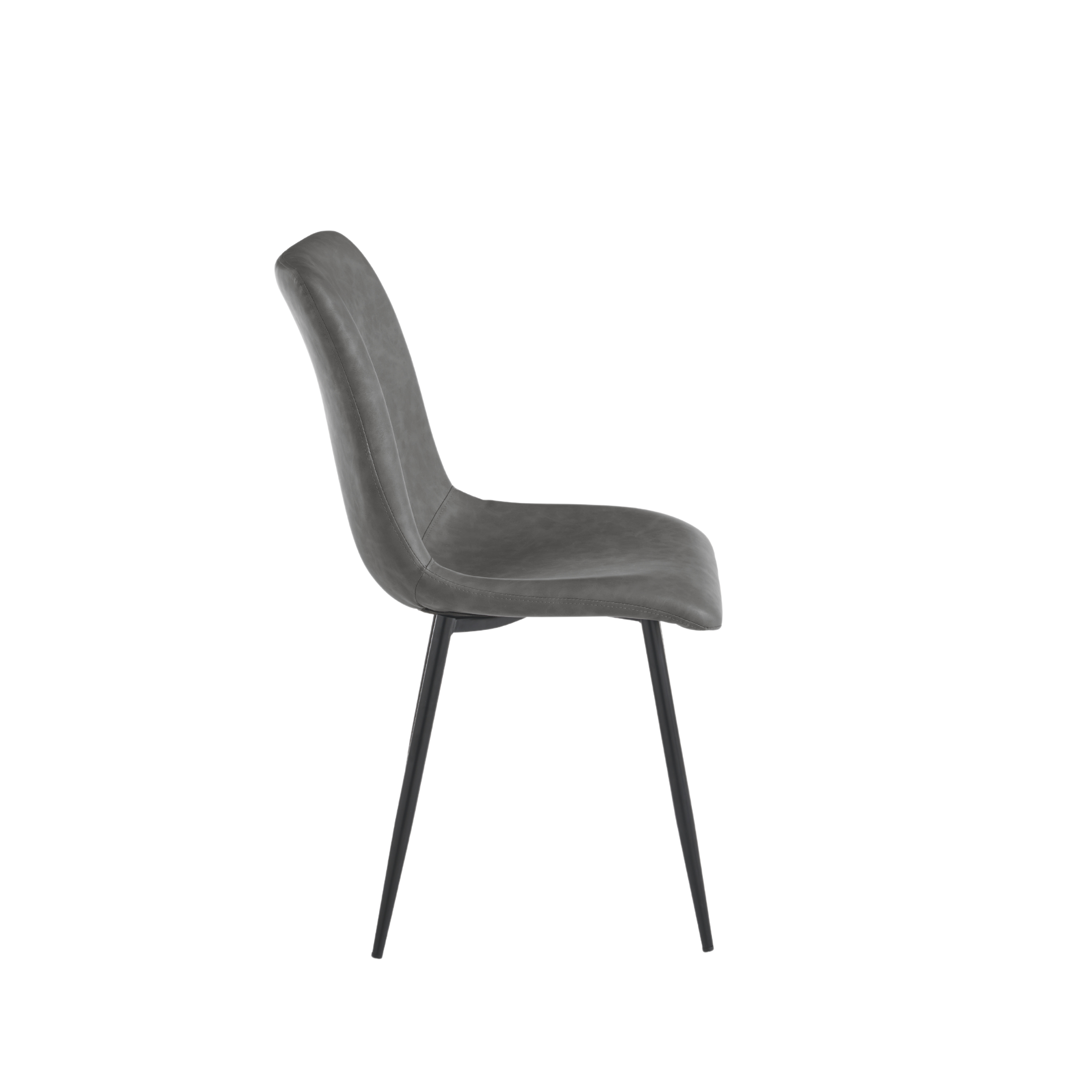Set of modern padded dining chairs "Zaren" in eco-leather, 45x59 cm, 90 cm high.