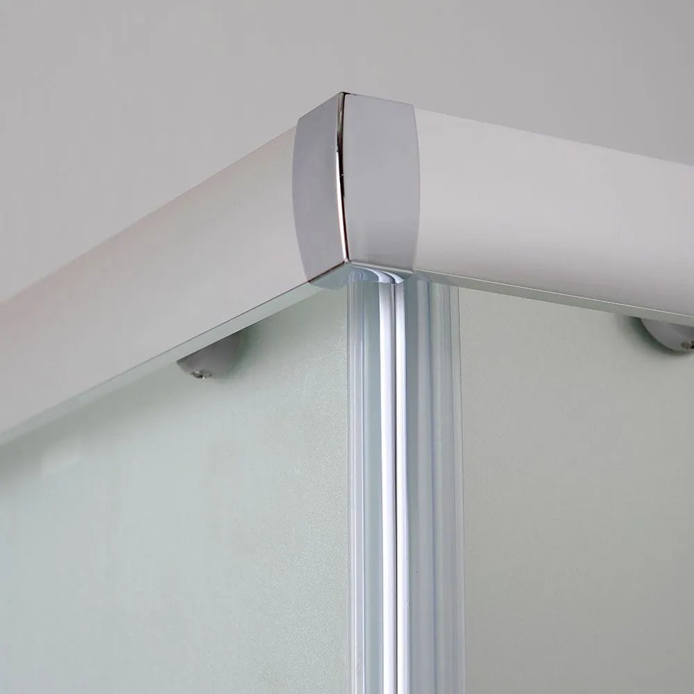 Box doccia bagno scorrevole moderno "Genova" in vetro temperato satinato h 185 cm - MondoViro