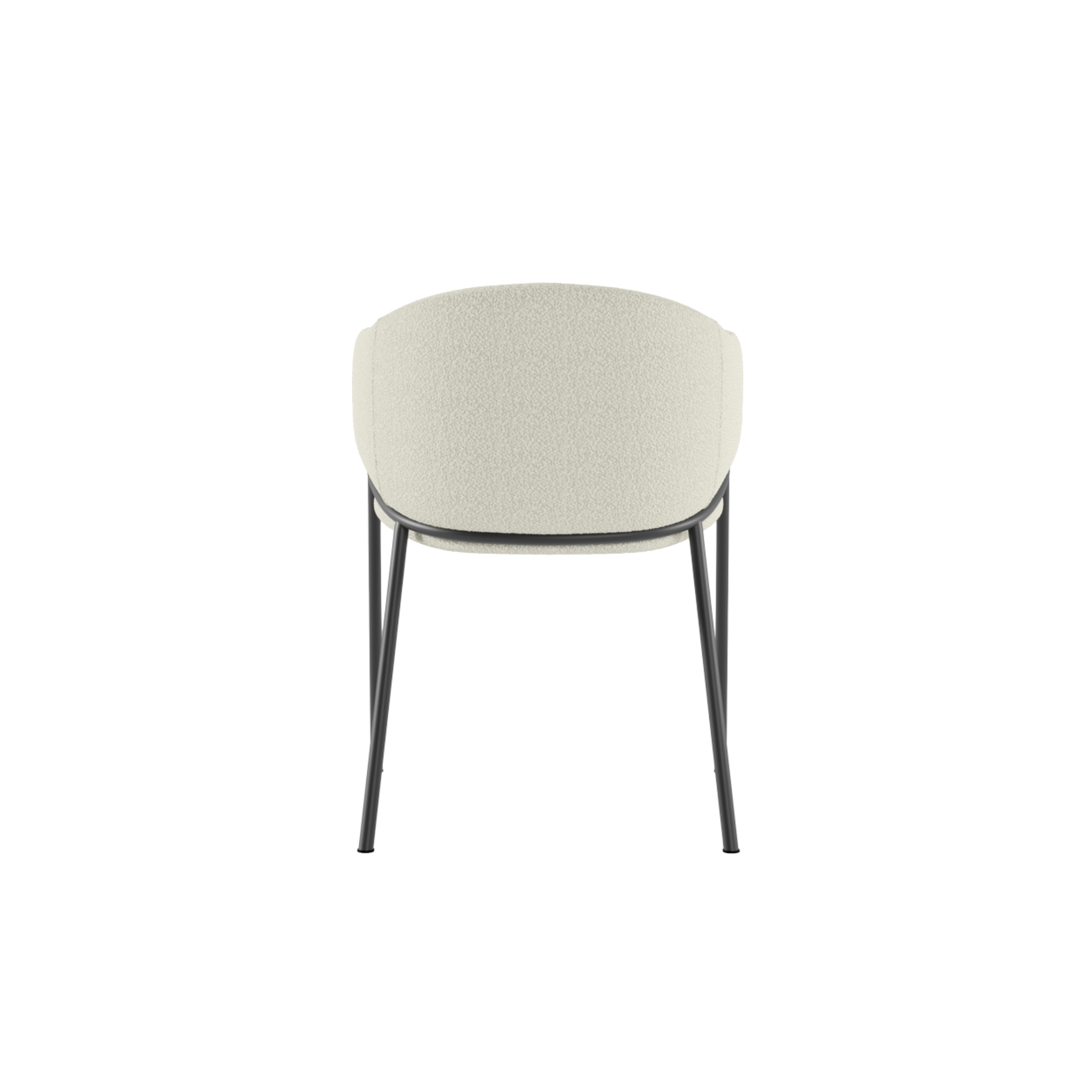 Set 4 sedie "Orizon" in tessuto bouclé easy-clean cm 53x60 78h