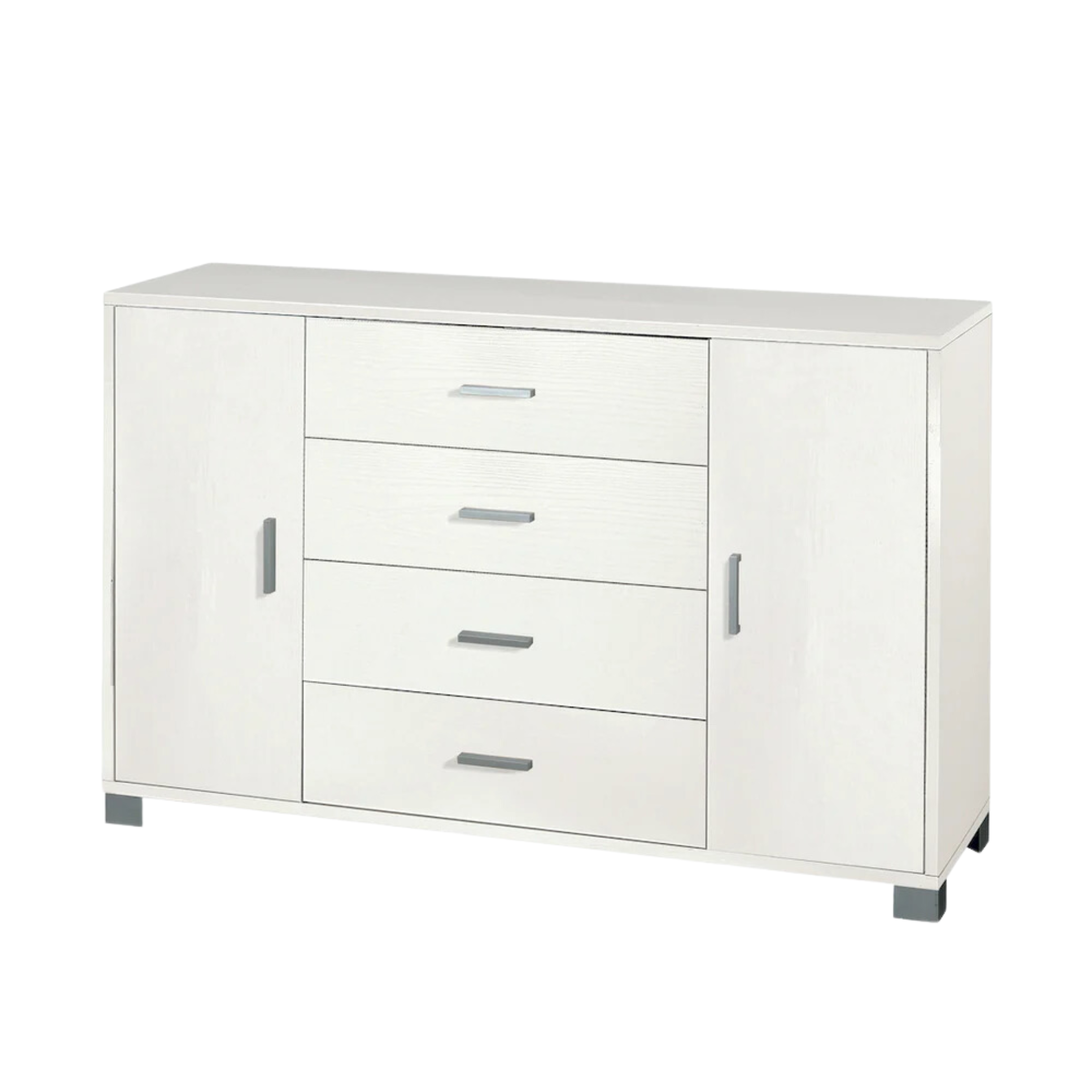 "Romeo" wooden entrance hall unit with 4 drawers and 2 doors, 136x41 cm, 86 cm high