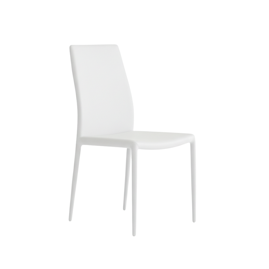 Set of "Impero" faux leather chairs with matching upholstered frame, 53x43 cm, 90h