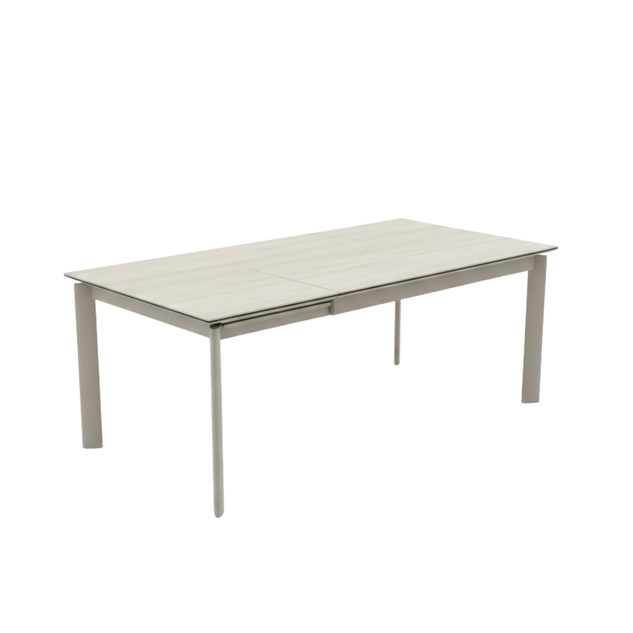 Extendable "Strato" table with marble-effect porcelain stoneware top