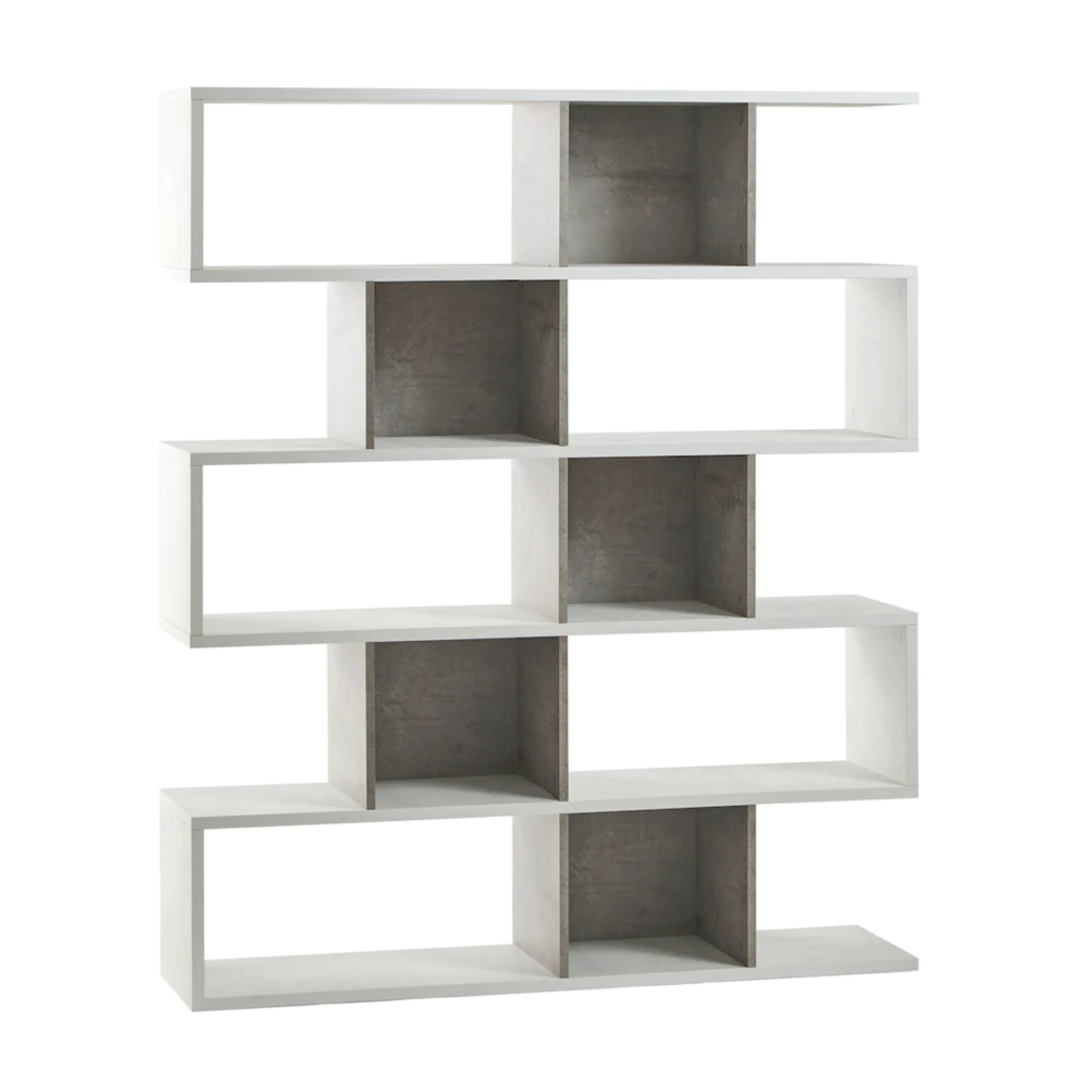 "Talento" 5-tier modular modern dividing bookcase, 150x37 cm, 178 cm high