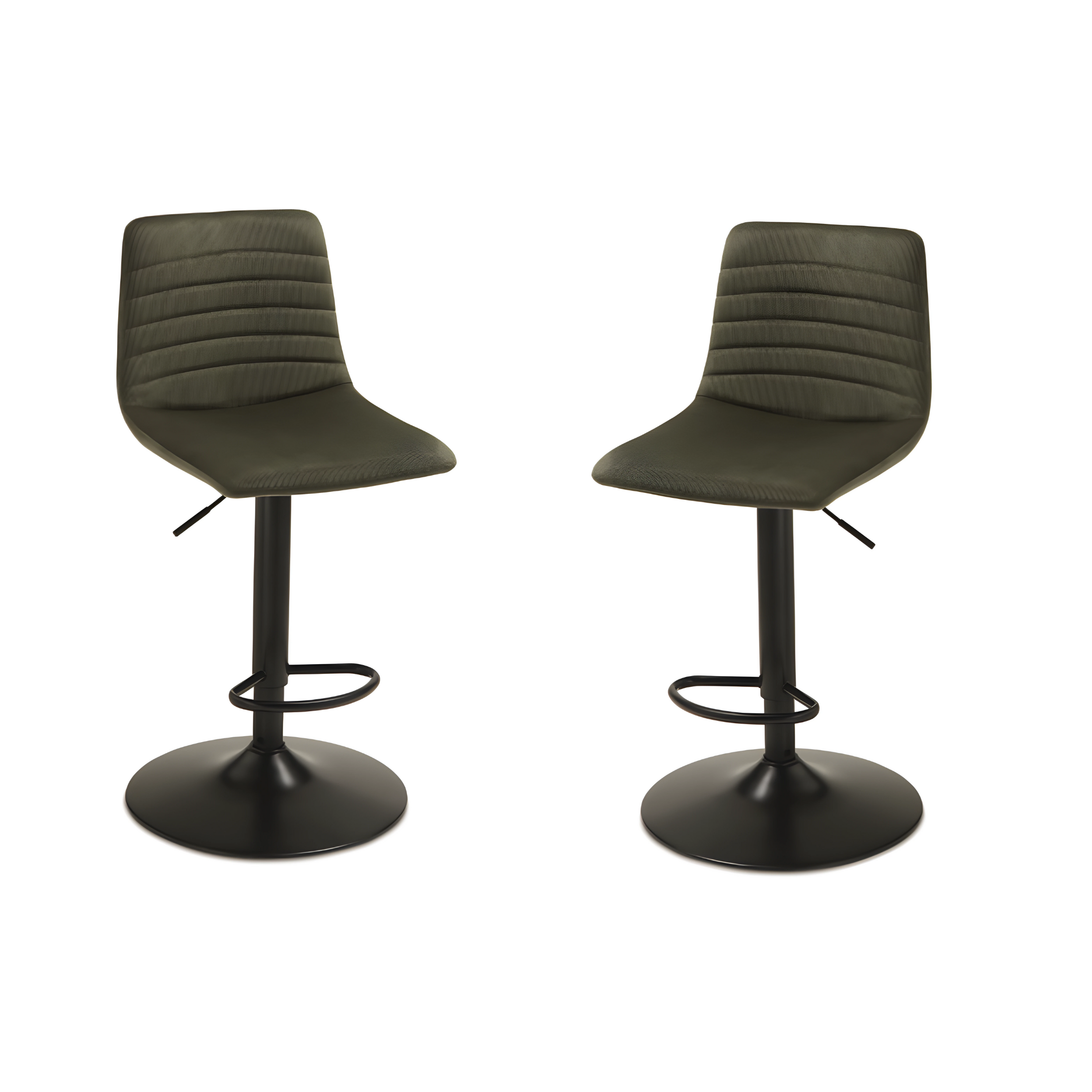 Set of "Leo" reed fabric stools for living room, 45x45 cm, 90 cm high