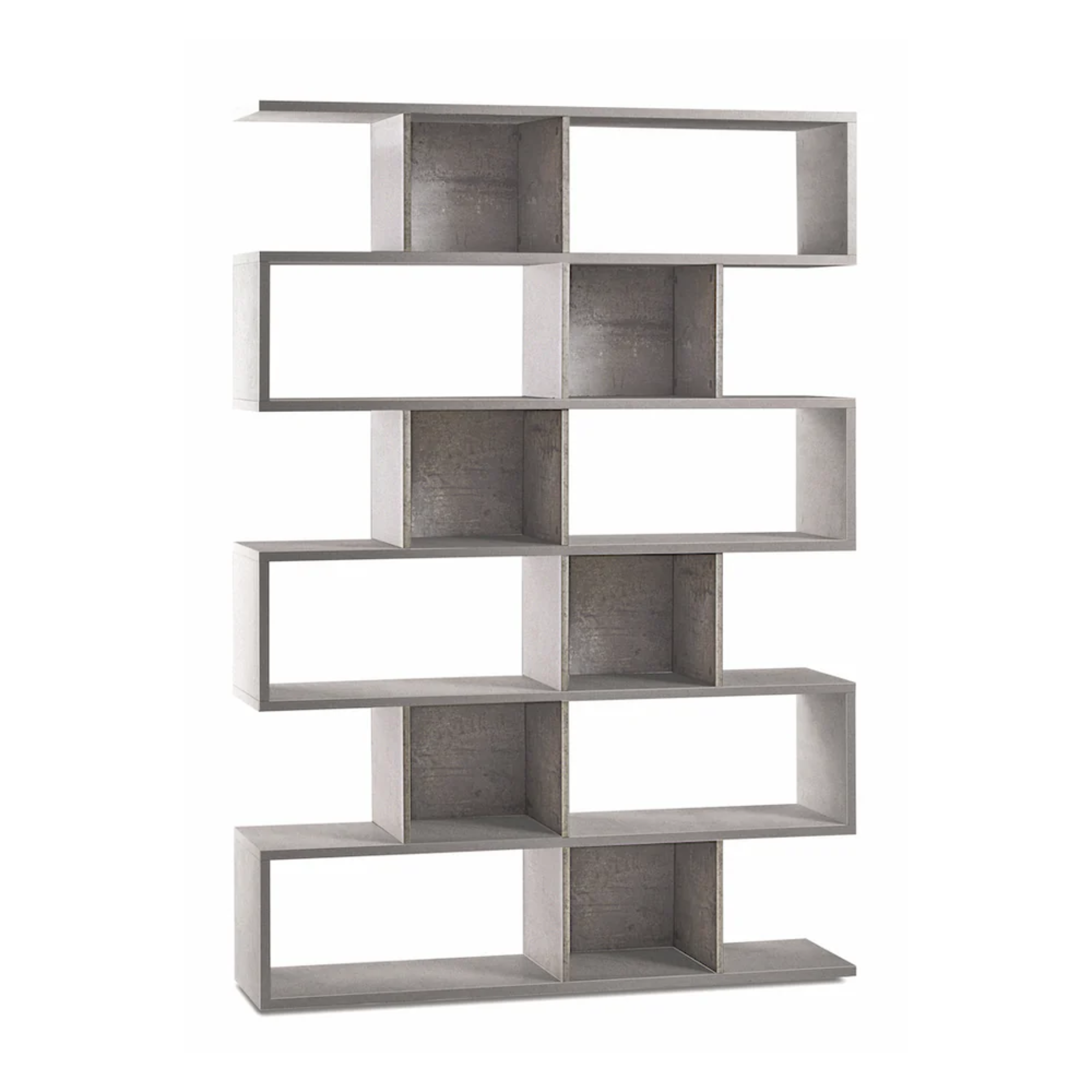 "Freud" modern modular 6-tier dividing bookcase, 150x37 cm, 215 cm high