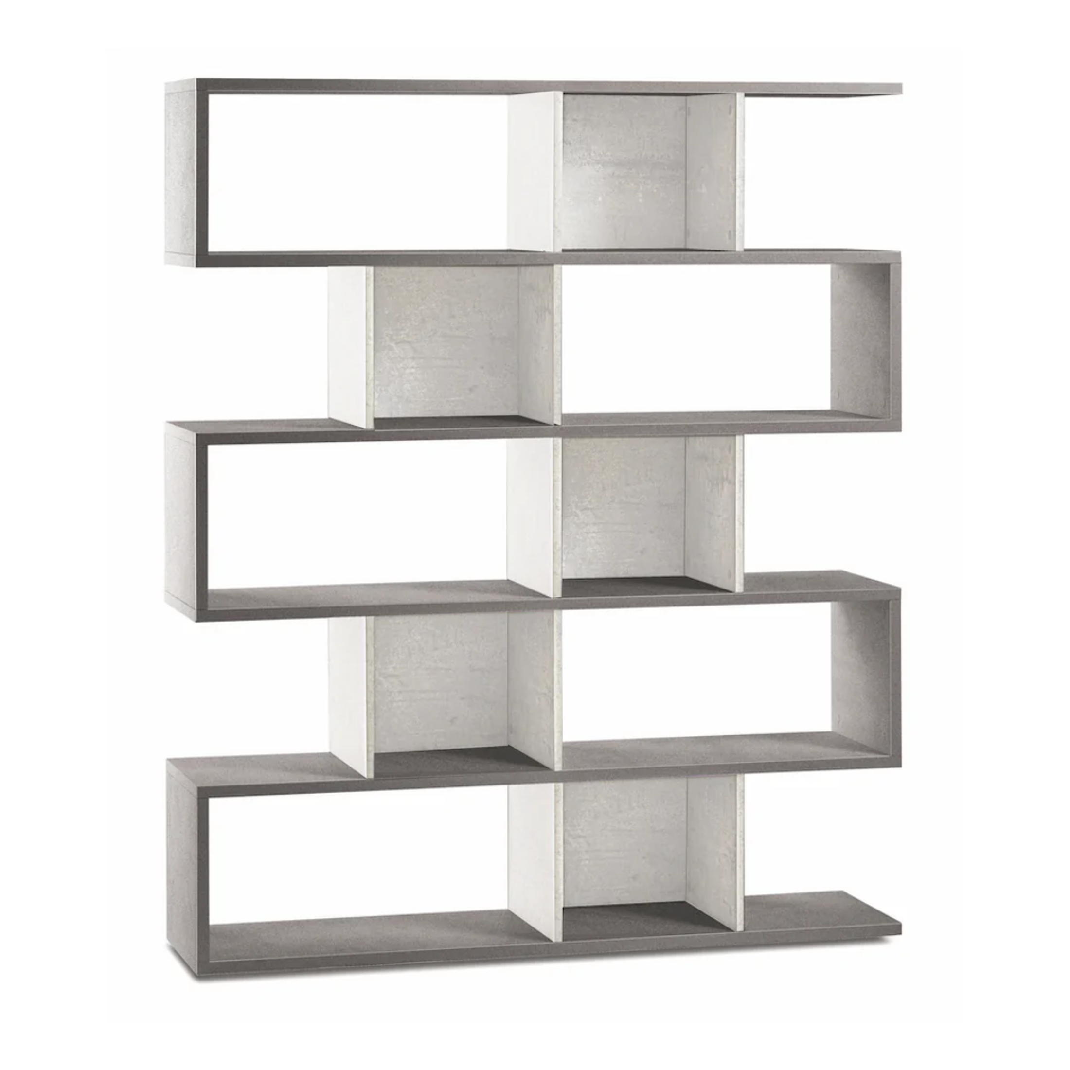 "Talento" 5-tier modular modern dividing bookcase, 150x37 cm, 178 cm high
