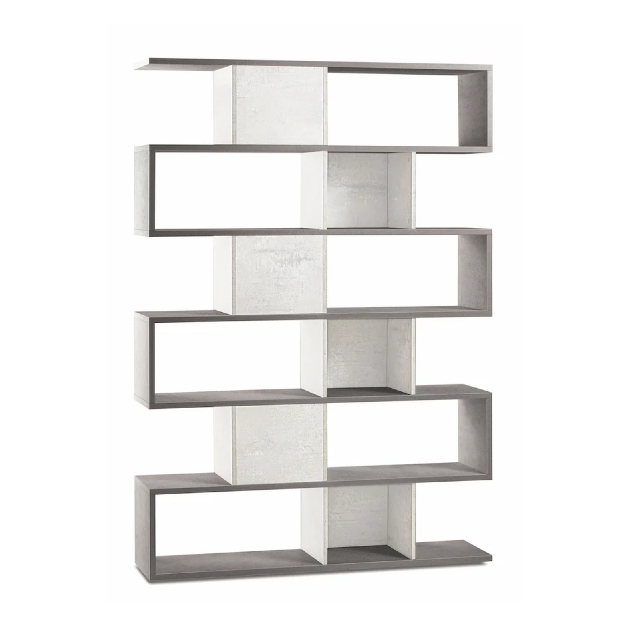 "Freud" modern modular 6-tier dividing bookcase, 150x37 cm, 215 cm high