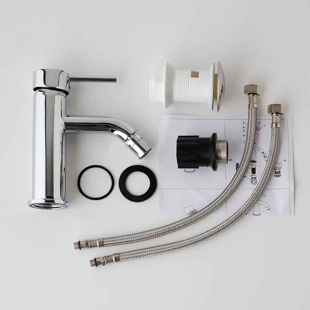 "Quint" countertop chrome-plated brass bidet mixer tap