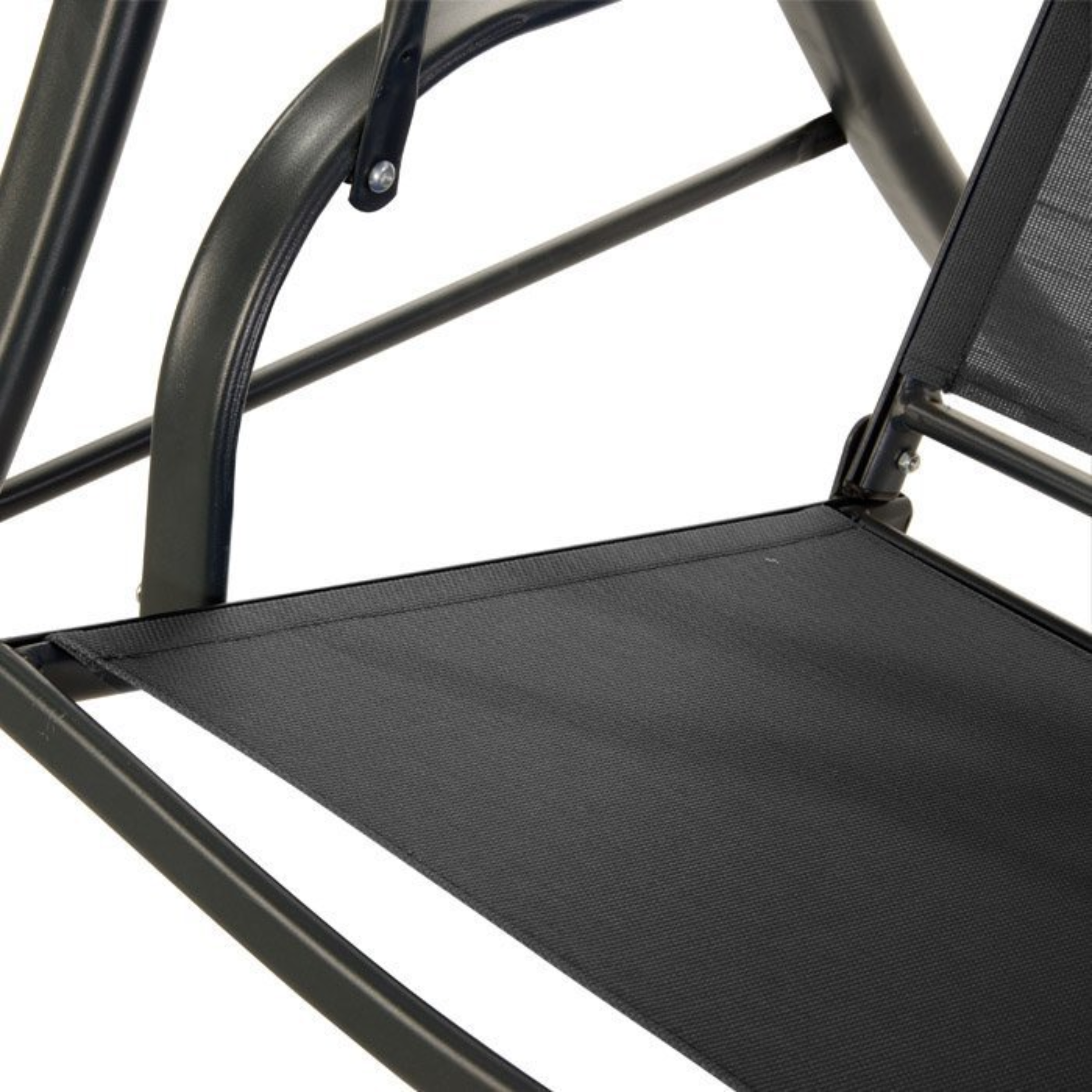 "Amalfi" 2-seater garden swing, anthracite grey, with steel cover, 150x120 cm, 160 cm high