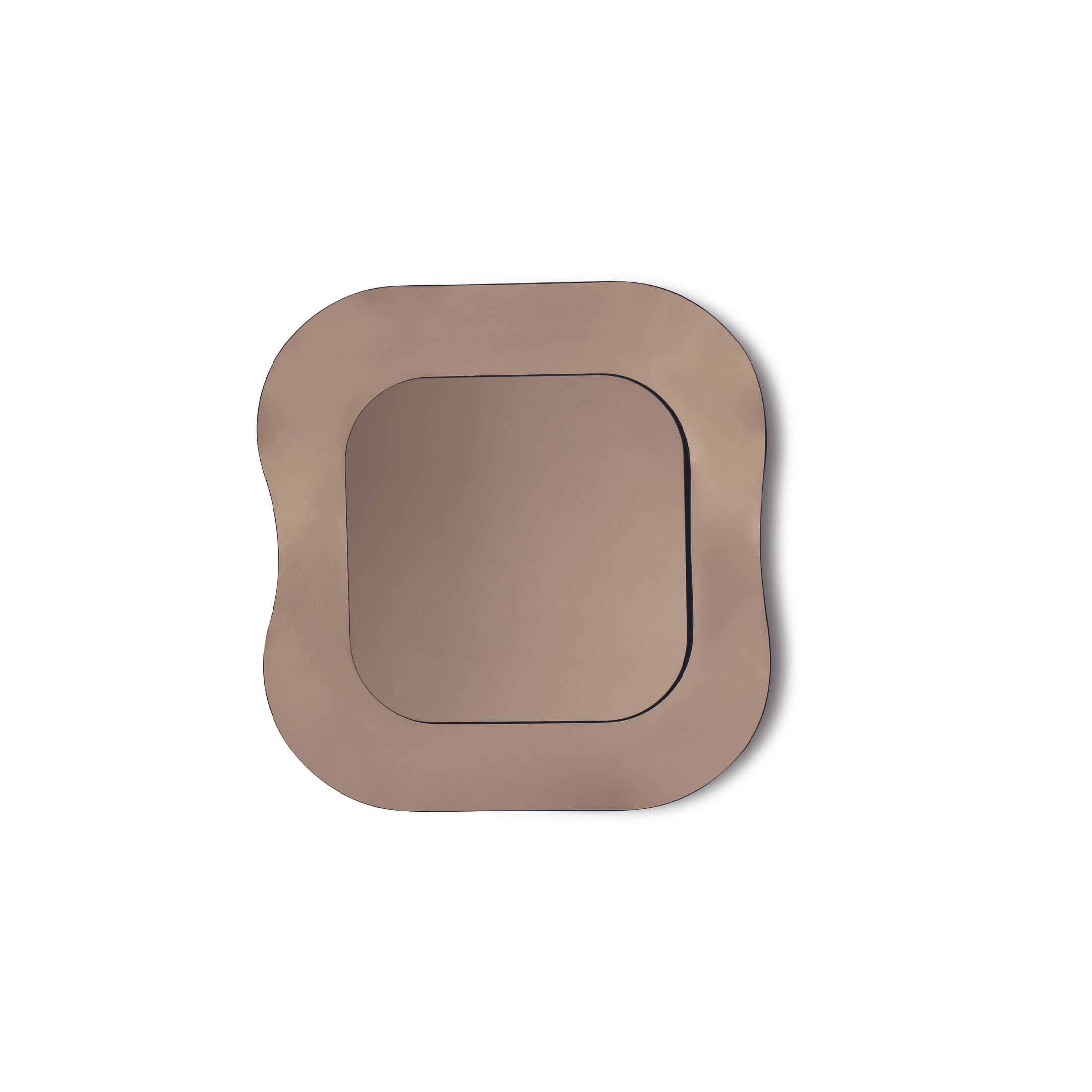 Modern wall mirror "Indi" with elegant fused glass frame