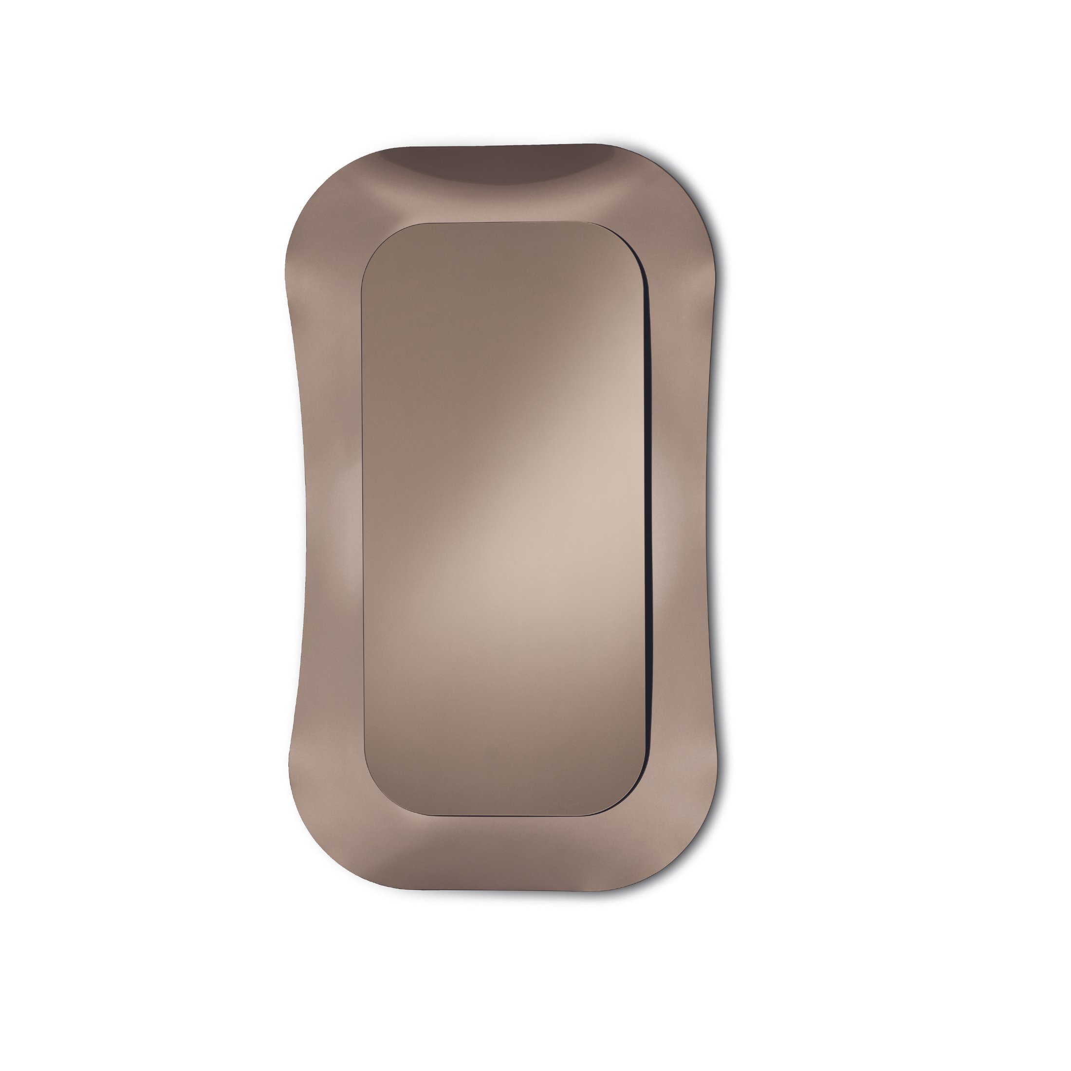 Specchio da parete moderno "Indi" con cornice in vetro fuso elegante