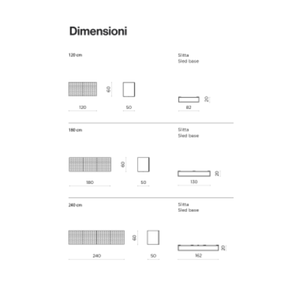 White "Palatina" living room sideboard with black metal sled
