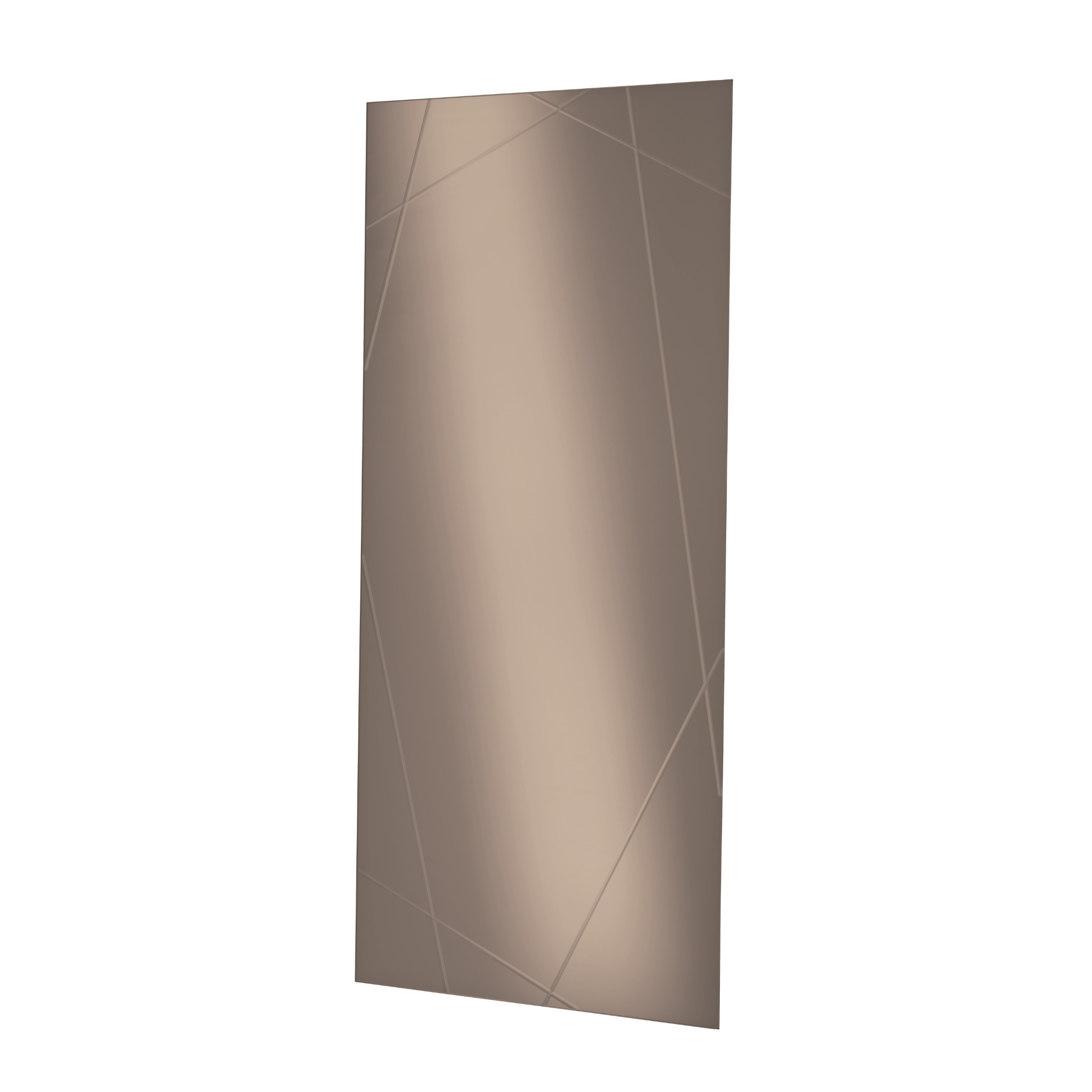 "Nilufar" modern wall mirror with laser engravings, 70x160 cm.