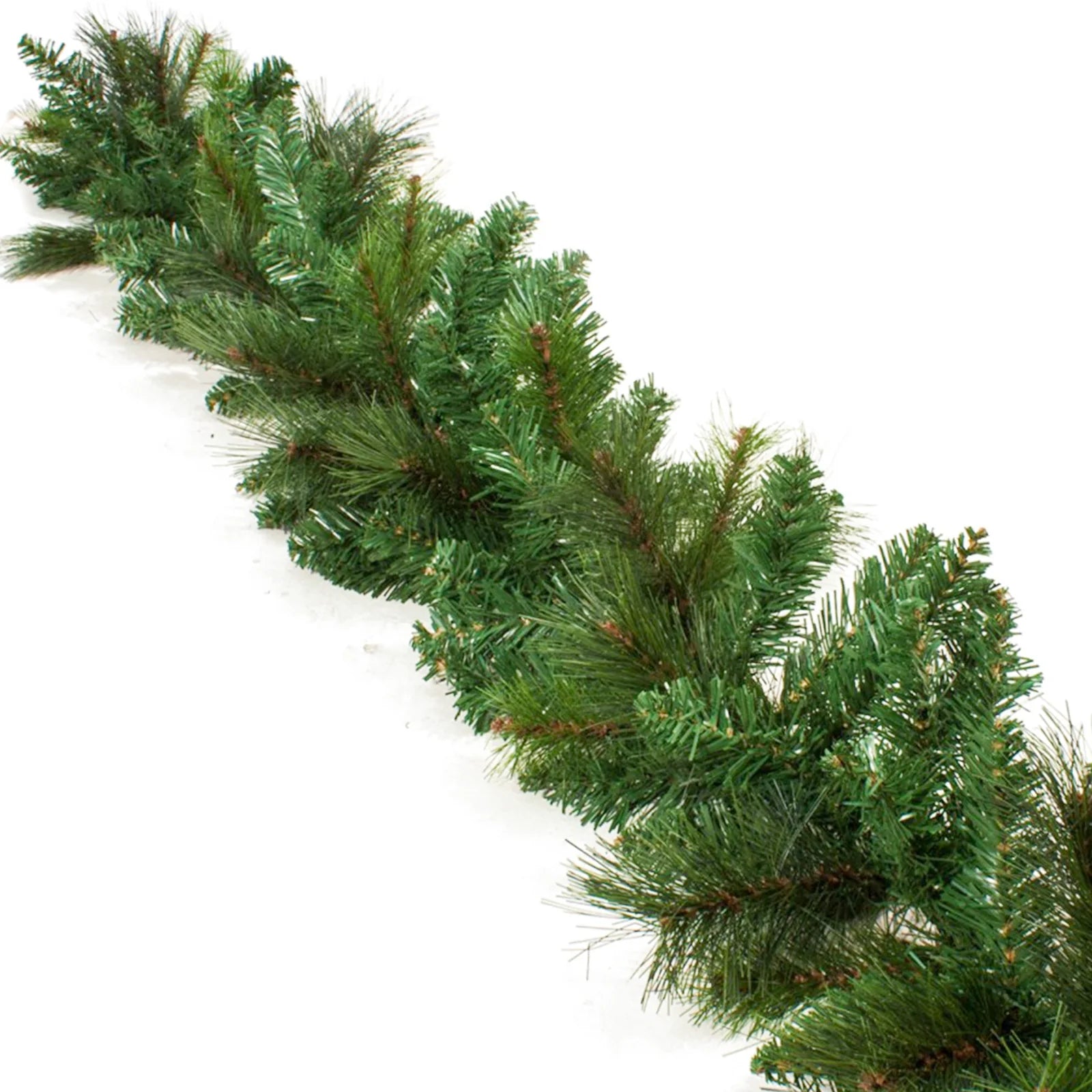 "Happy" Christmas garland in PVC and PP with pine needle effect, 270 cm boa festoon, realistic decoration