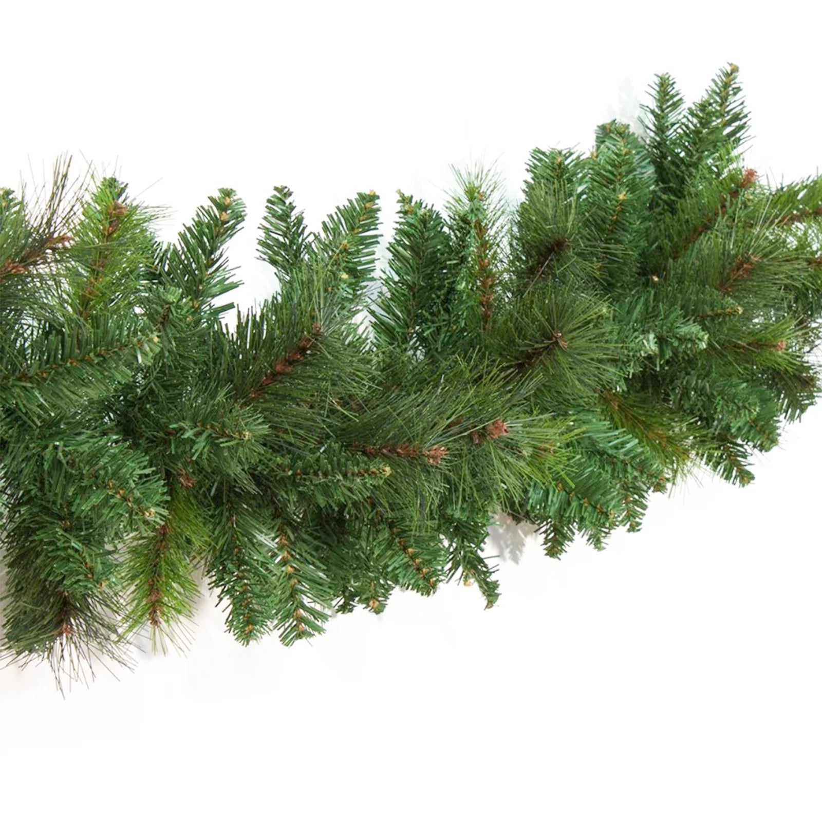 "Happy" Christmas garland in PVC and PP with pine needle effect, 270 cm boa festoon, realistic decoration