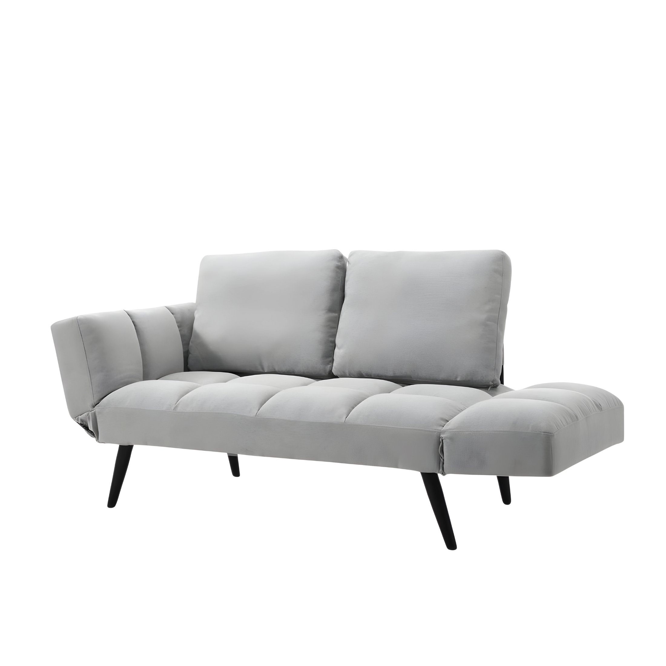Modern "Comfy" fabric sofa bed for the living room with adjustable armrests