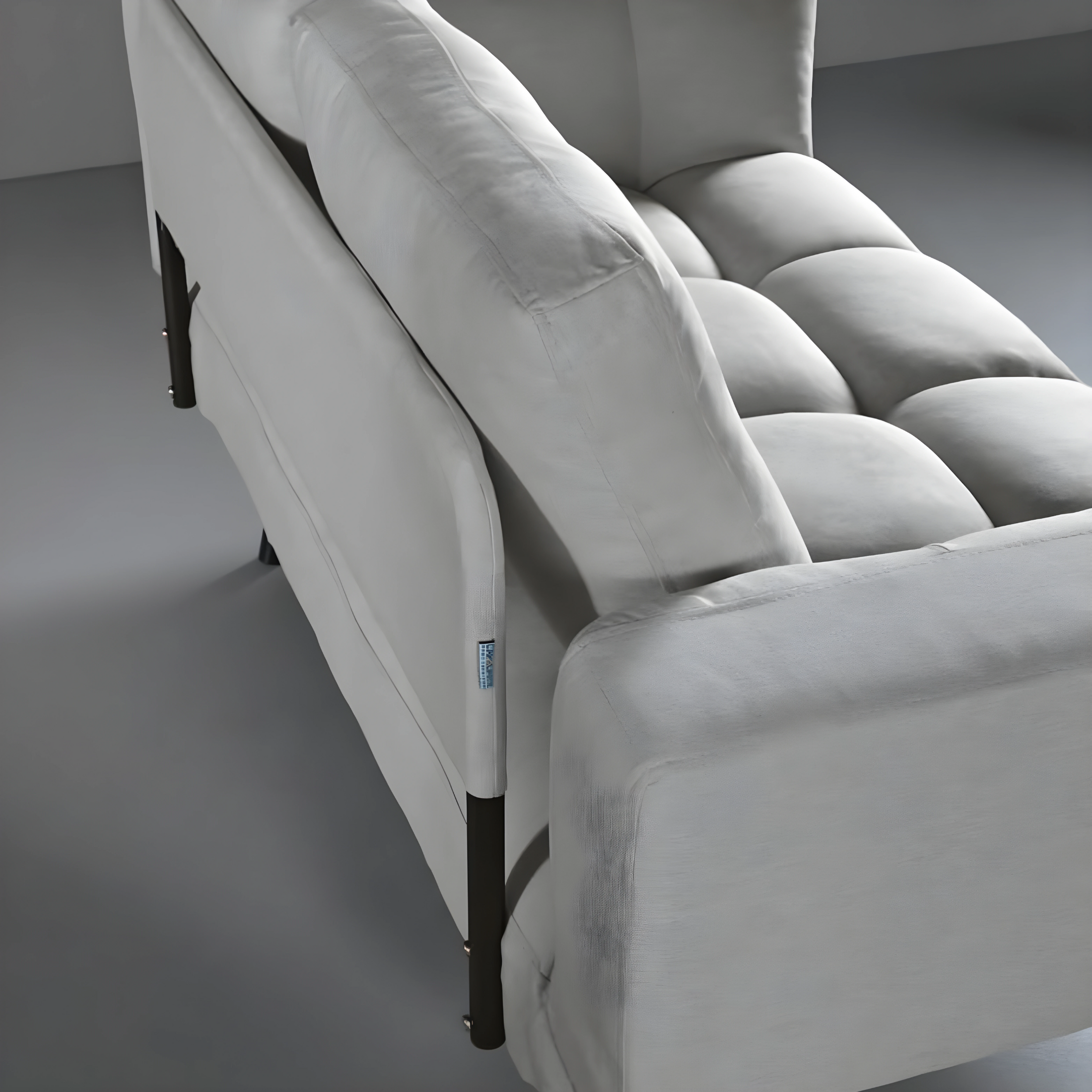 Modern "Comfy" fabric sofa bed for the living room with adjustable armrests