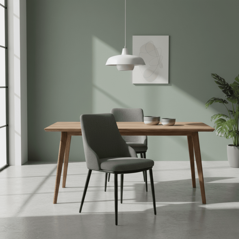 Set di sedie da pranzo in tessuto "Malvina" con struttura in metallo cm 48x62 85h - MondoViro