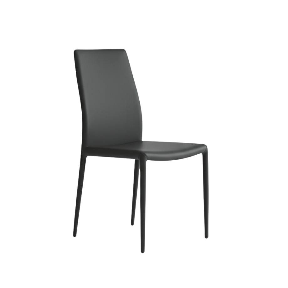 Set of "Impero" faux leather chairs with matching upholstered frame, 53x43 cm, 90h