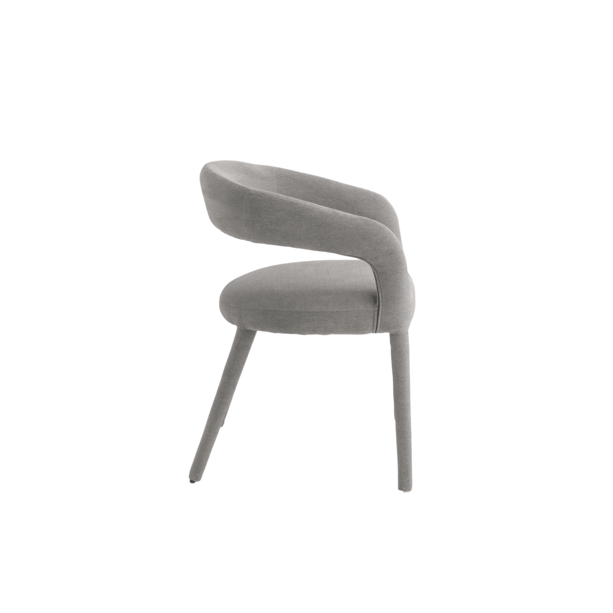 Set di sedie "Voltris" imbottite in tessuto bouclé con gambe rivestite in tessuto cm 55x57 76h - MondoViro