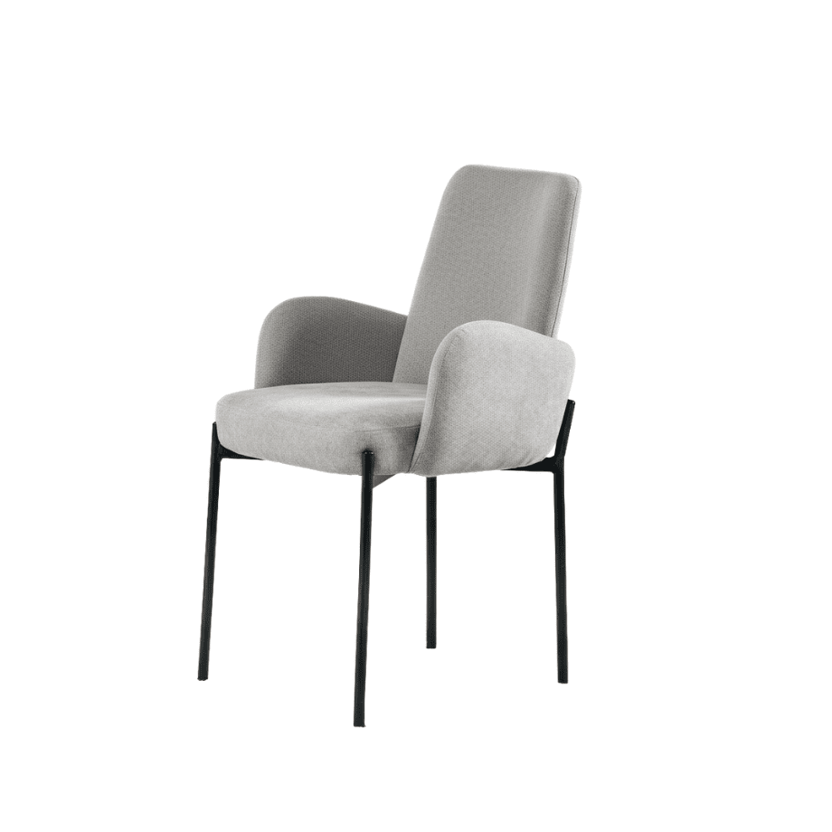 Set di sedie da pranzo "Eterna" in tessuto imbottite cm 55x53 91h - MondoViro