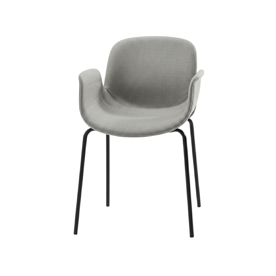 Set of "Verona" upholstered fabric chairs with armrests, 54x51 cm, 87 cm high.