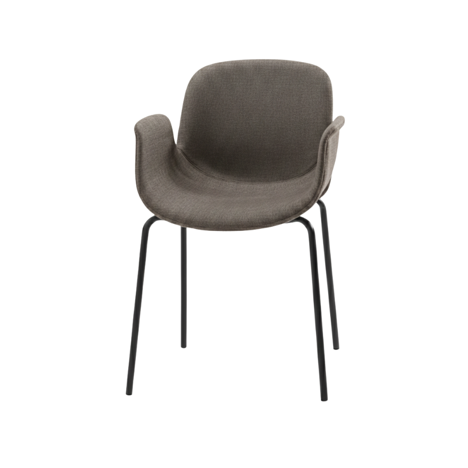 Set of "Verona" upholstered fabric chairs with armrests, 54x51 cm, 87 cm high.