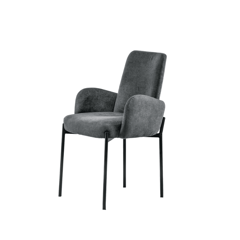 Set di sedie da pranzo "Eterna" in tessuto imbottite cm 55x53 91h - MondoViro