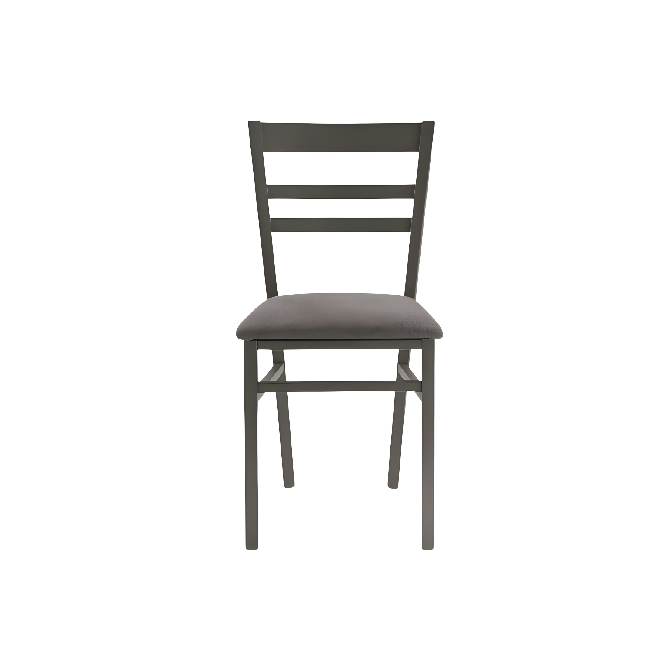 Set of "Ilda" chairs with wooden frame and padded fabric seat, 42x45 cm, 85 cm high.