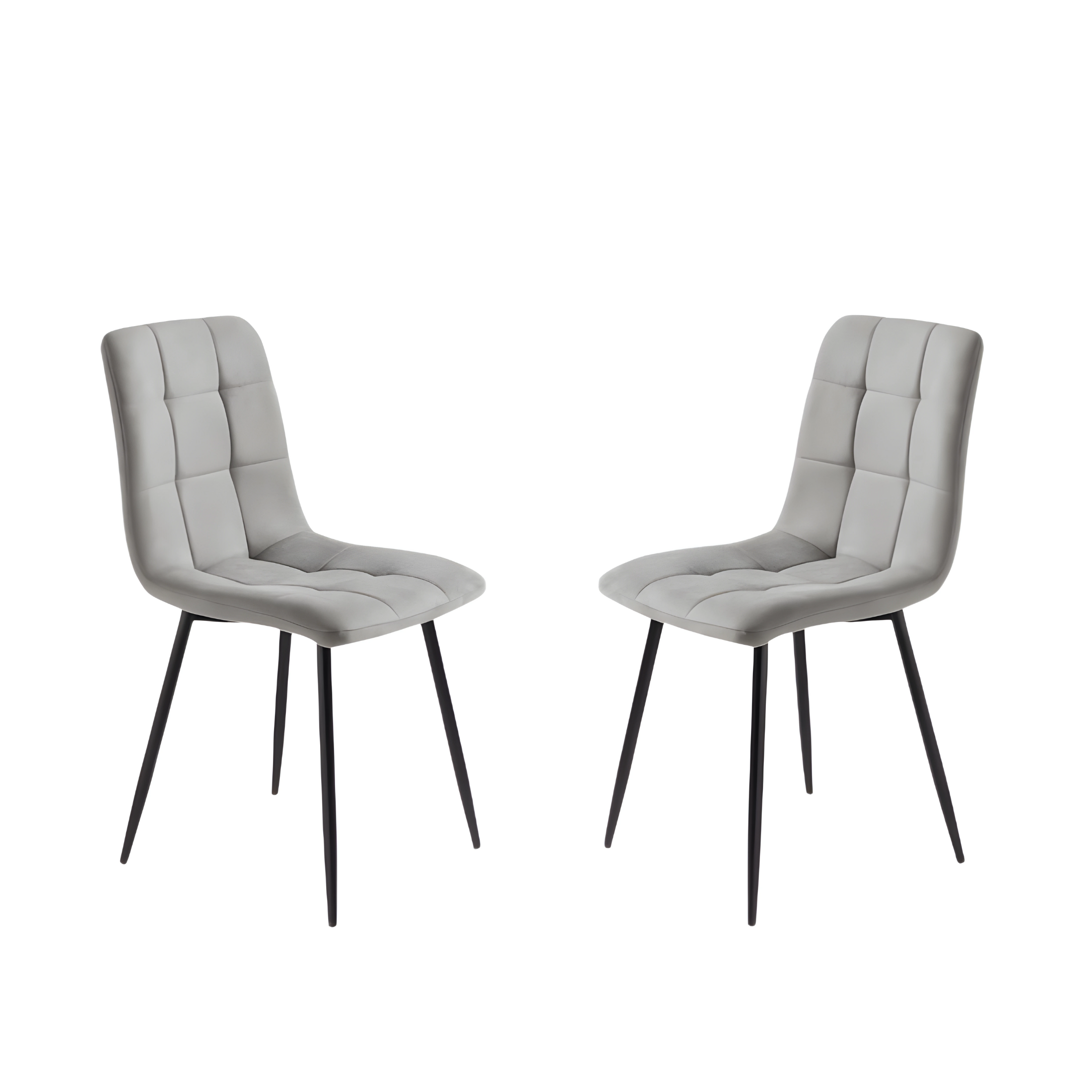 Set of modern dining chairs in "Milly" fabric with padded seat cm 45x53 88h