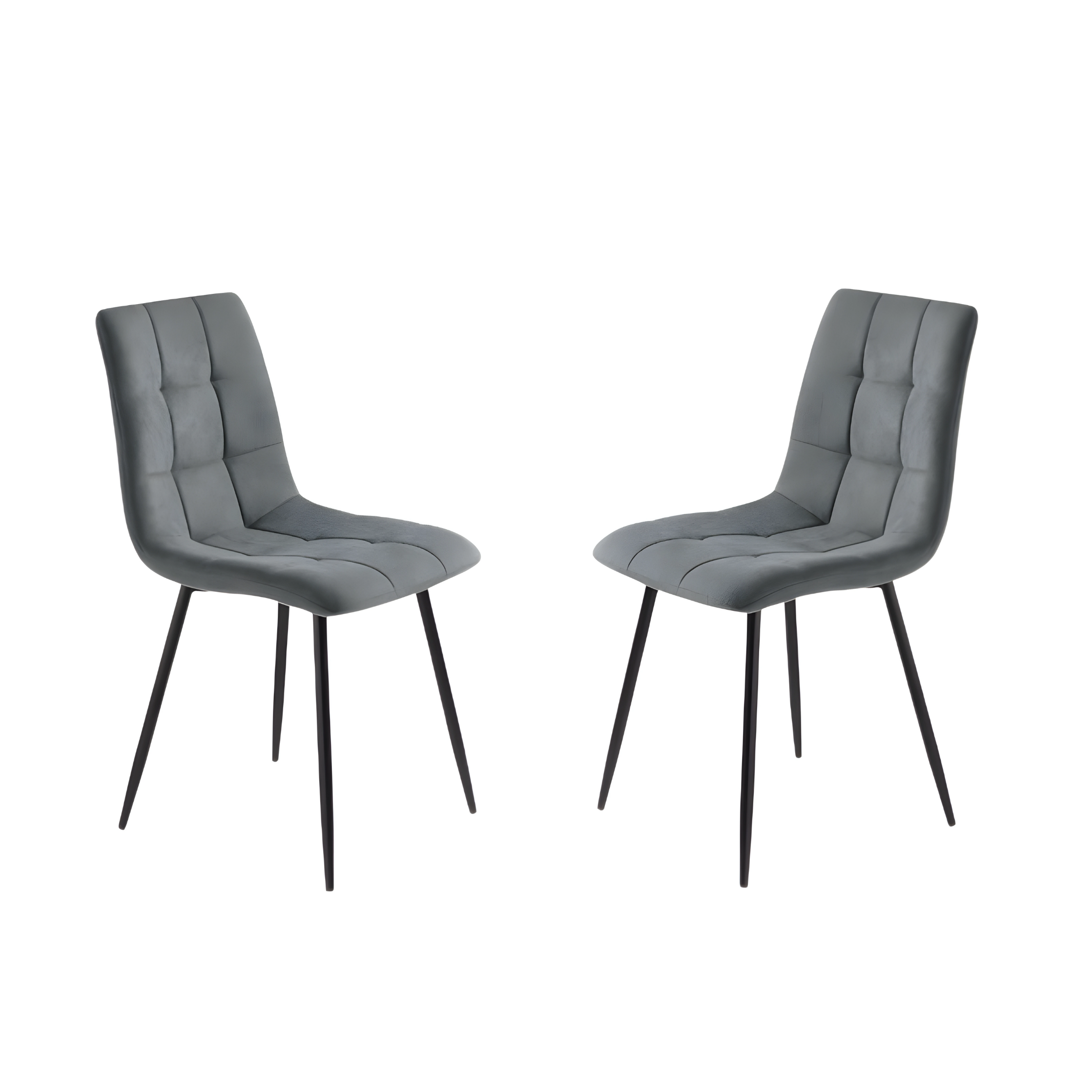 Set of modern dining chairs in "Milly" fabric with padded seat cm 45x53 88h