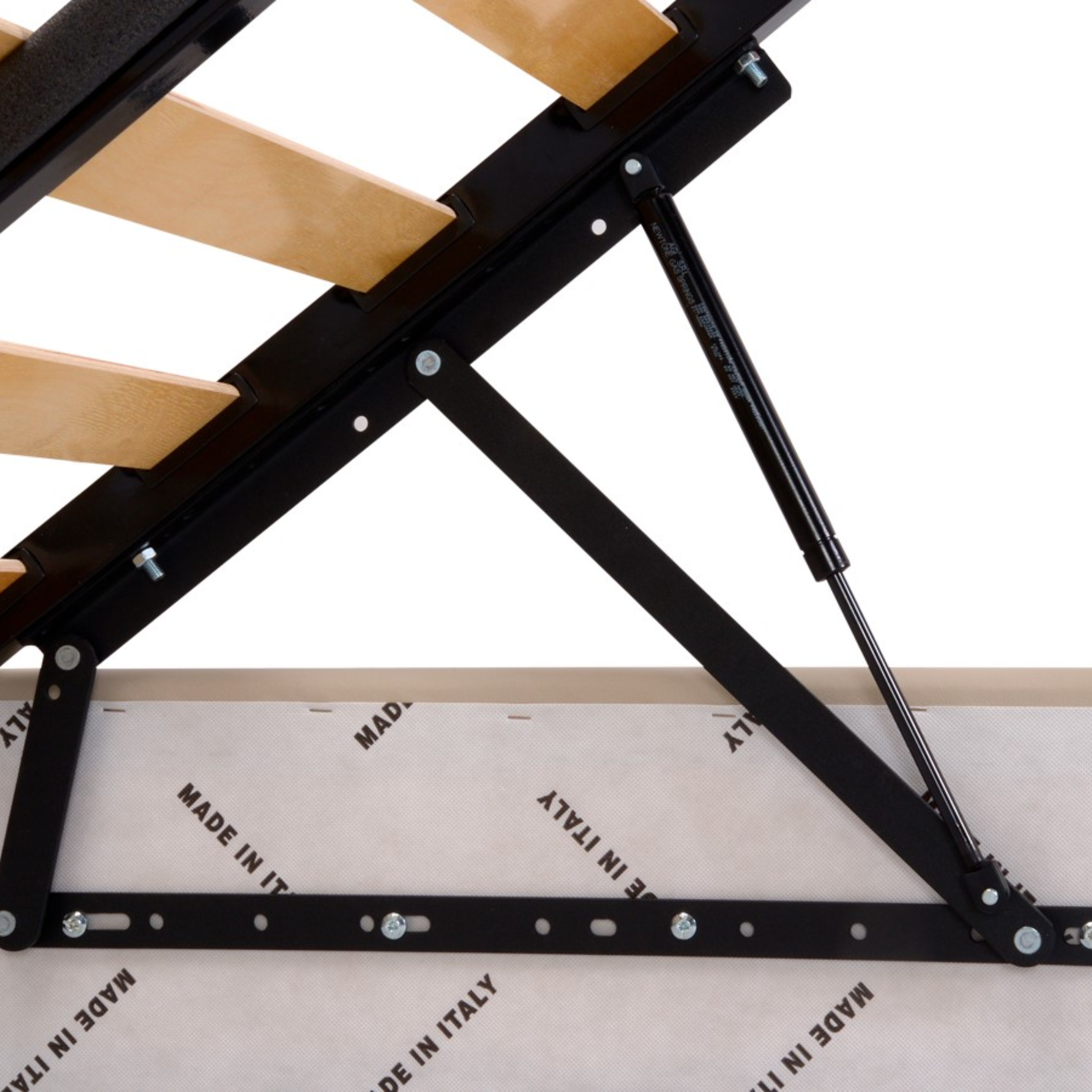 "Paris" storage bed in hydro-fabric