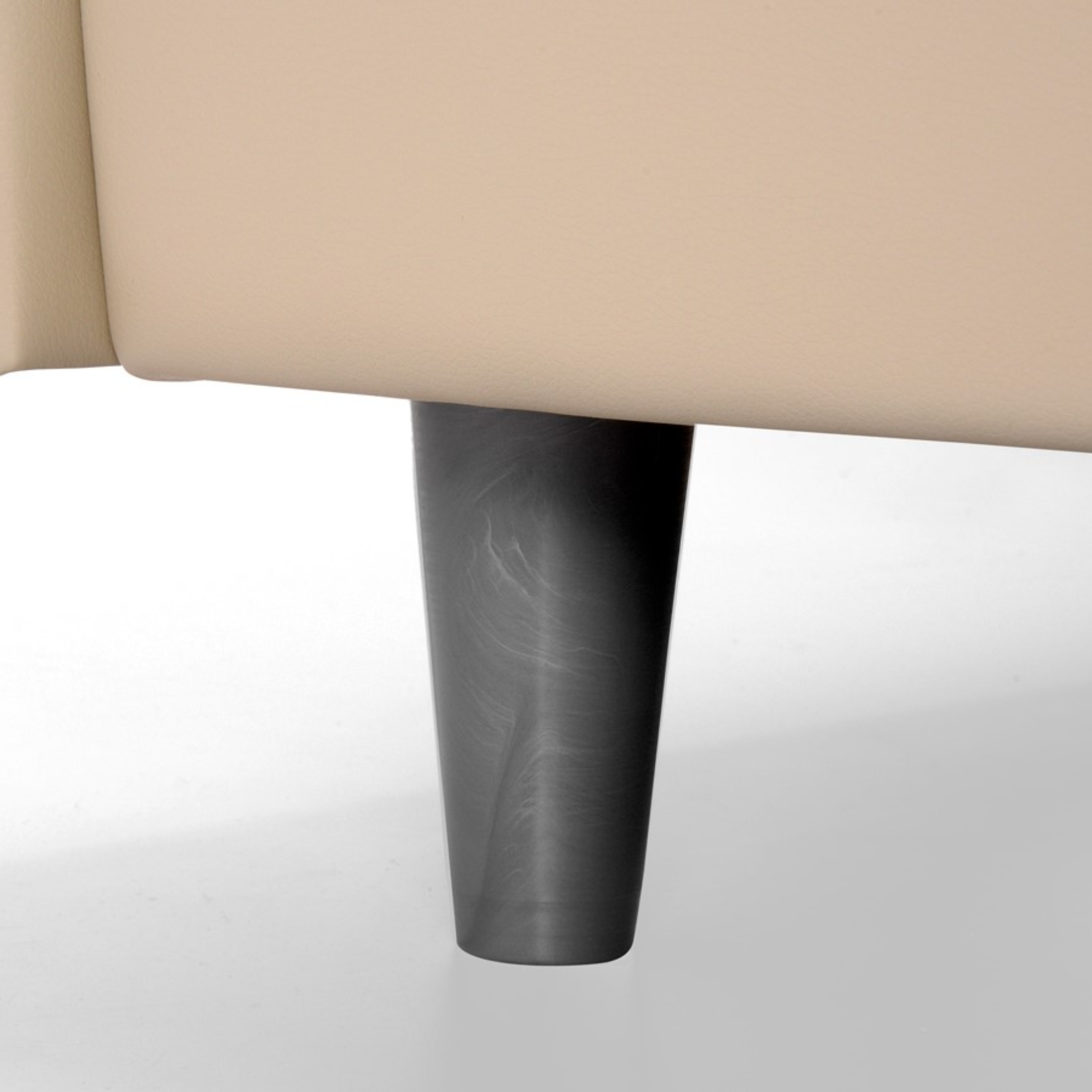 Storage bed with "Lugano" base in fabric without hydromassage headboard with conical foot