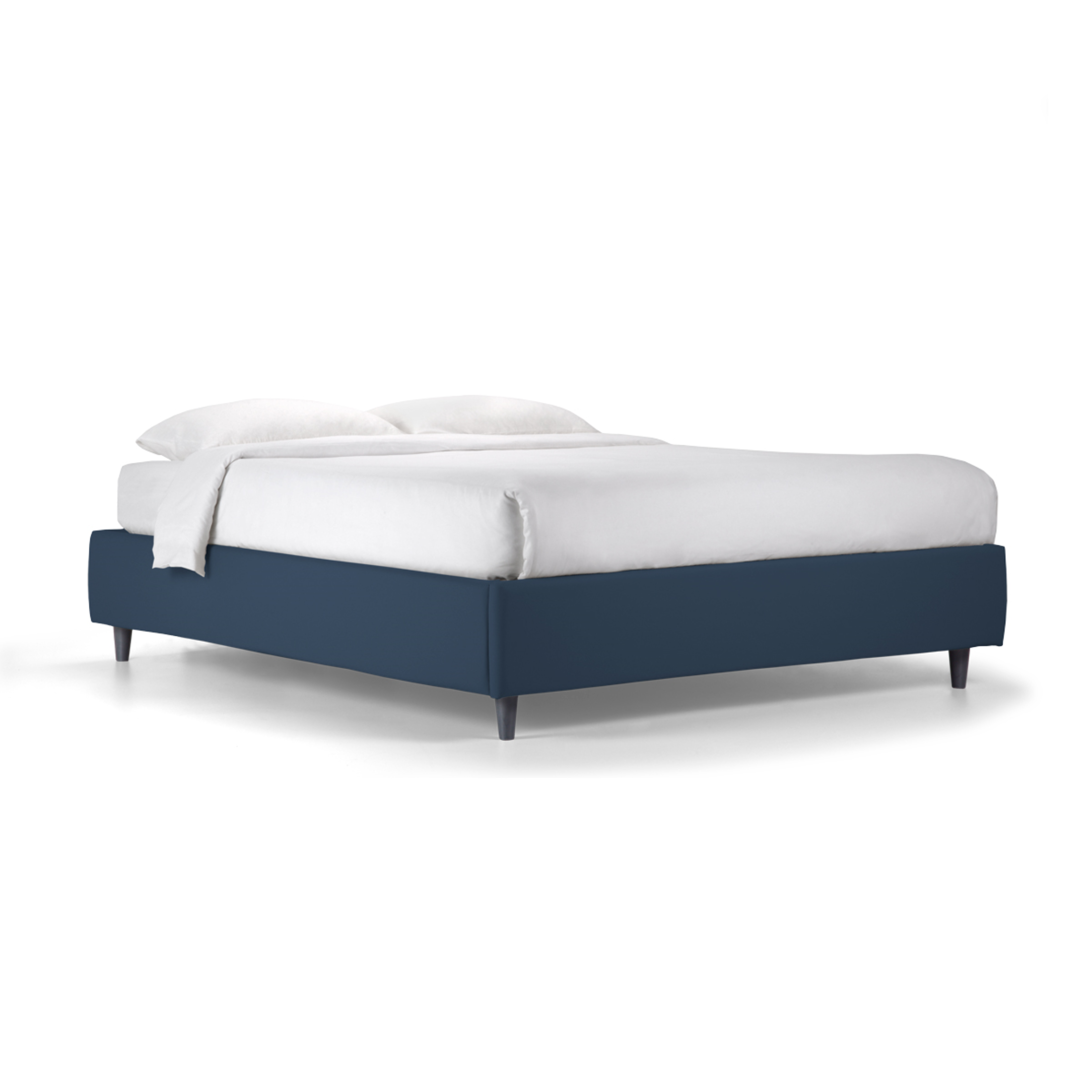 Storage bed with "Lugano" base in fabric without hydromassage headboard with conical foot