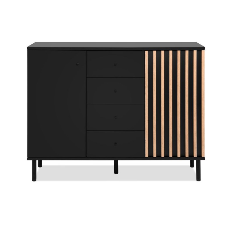 Modern "Monza" sideboard with 2 doors and 4 drawers, 118x40 cm, 90 cm high