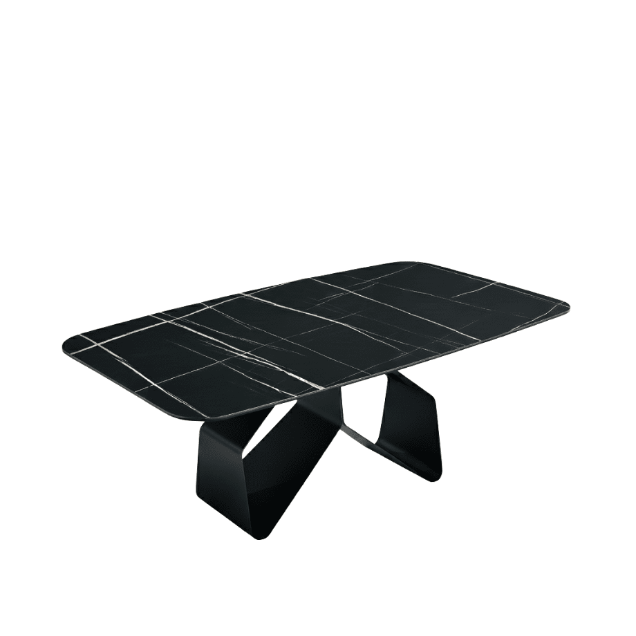 Tavolo fisso moderno "Round" con piano rettangolare versatile cm 210x110 75h - MondoViro