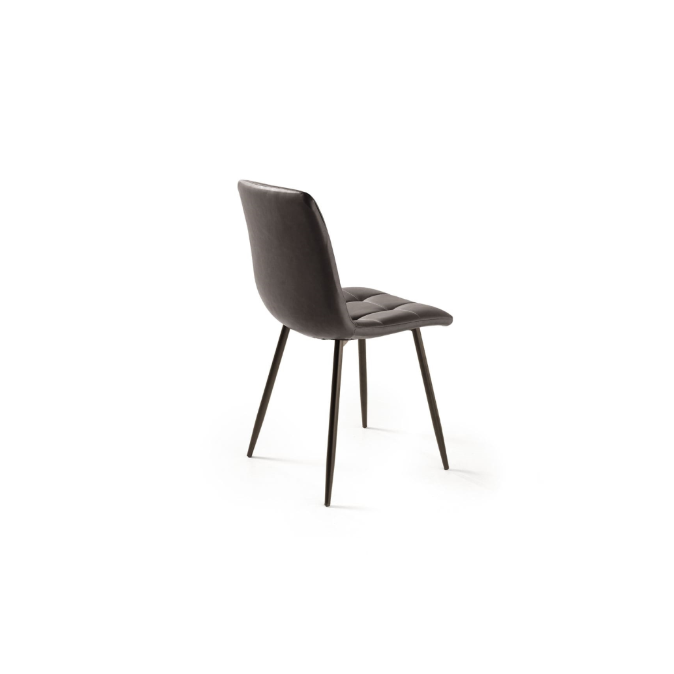 Set of modern "Siviglia" chairs, painted metal frame, soft-touch eco-leather seat.
