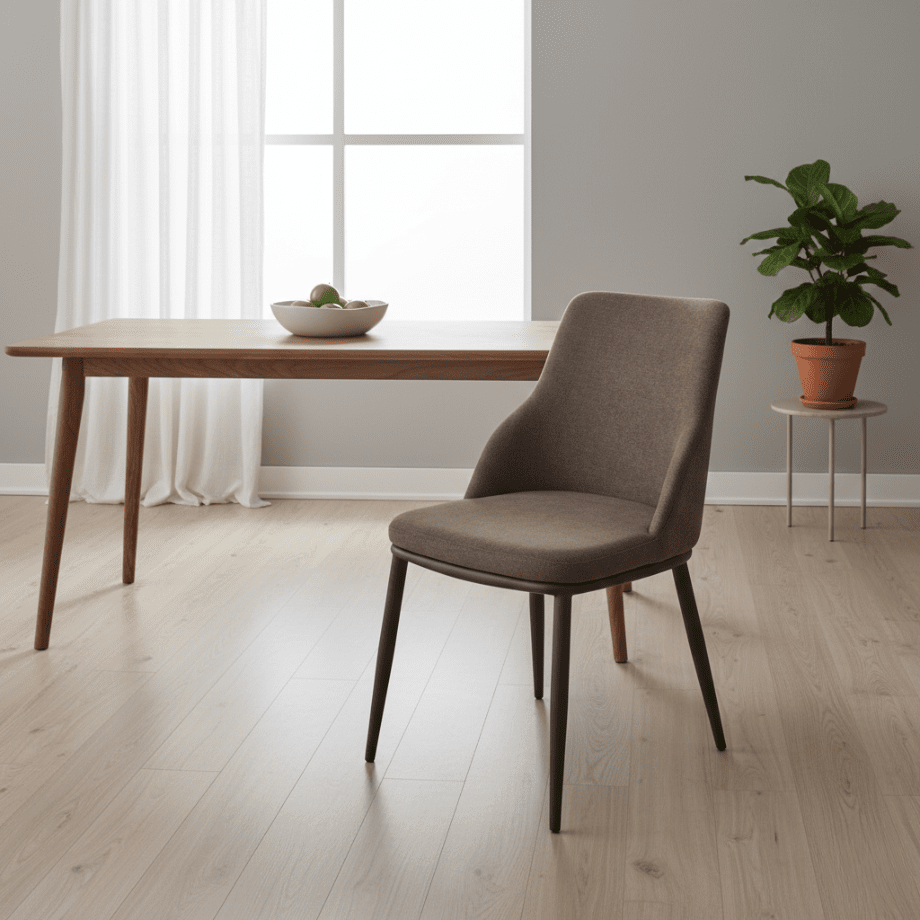 Set di sedie da pranzo in tessuto "Malvina" con struttura in metallo cm 48x62 85h - MondoViro