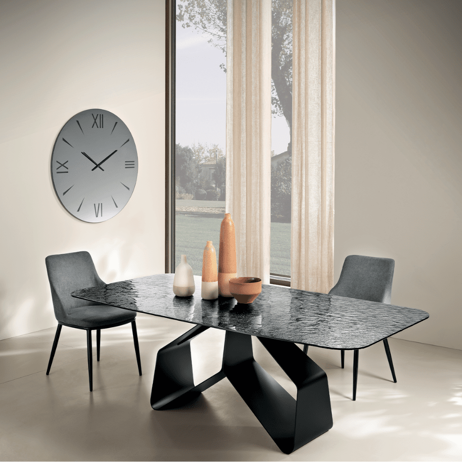Tavolo fisso moderno "Round" con piano rettangolare versatile cm 210x110 75h - MondoViro