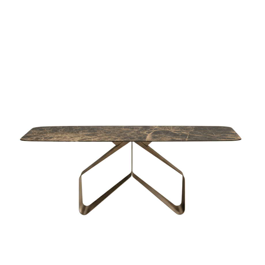 Tavolo fisso moderno "Round" con piano rettangolare versatile cm 210x110 75h - MondoViro