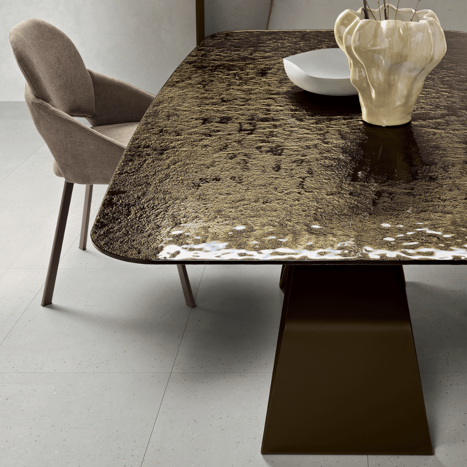 Tavolo fisso moderno "Round" con piano rettangolare versatile cm 210x110 75h - MondoViro