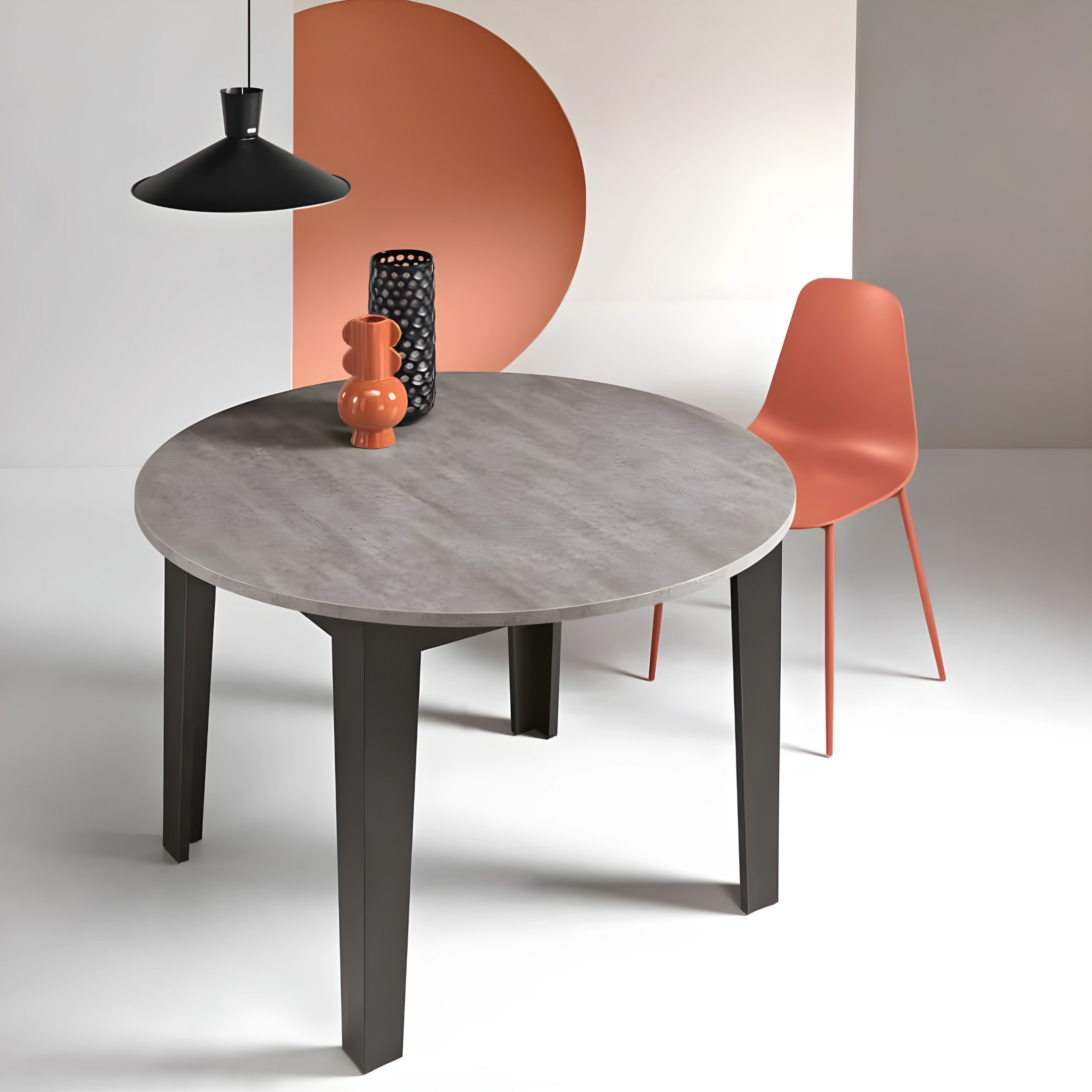 "Blossom" extendable round table, 120x77 cm