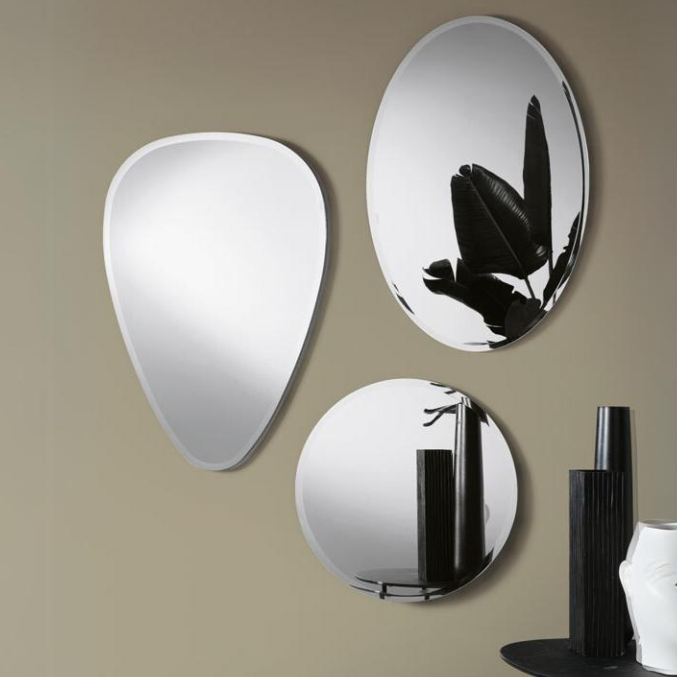 "Riccardo" modern frameless wall mirror for the living room