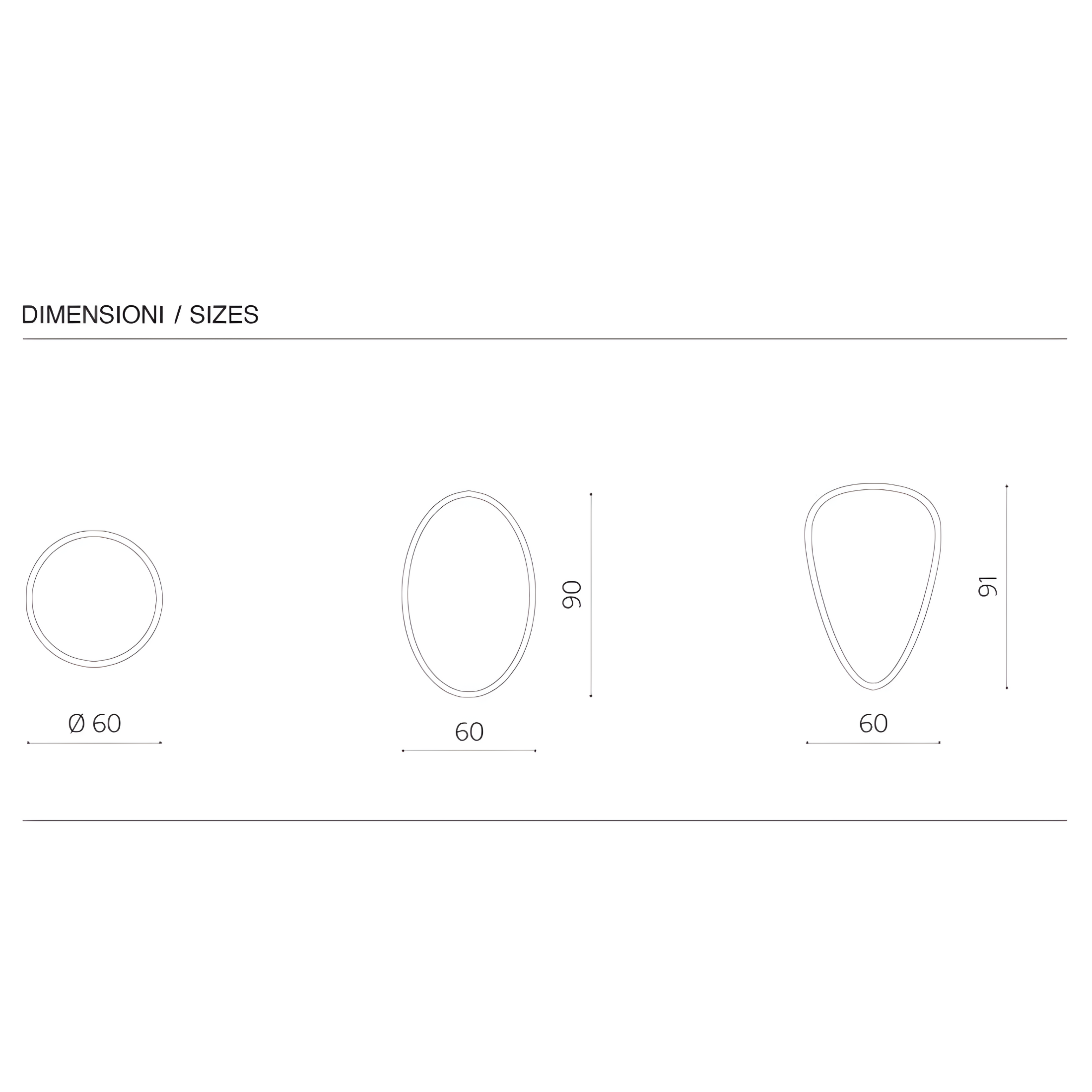 "Riccardo" modern frameless wall mirror for the living room