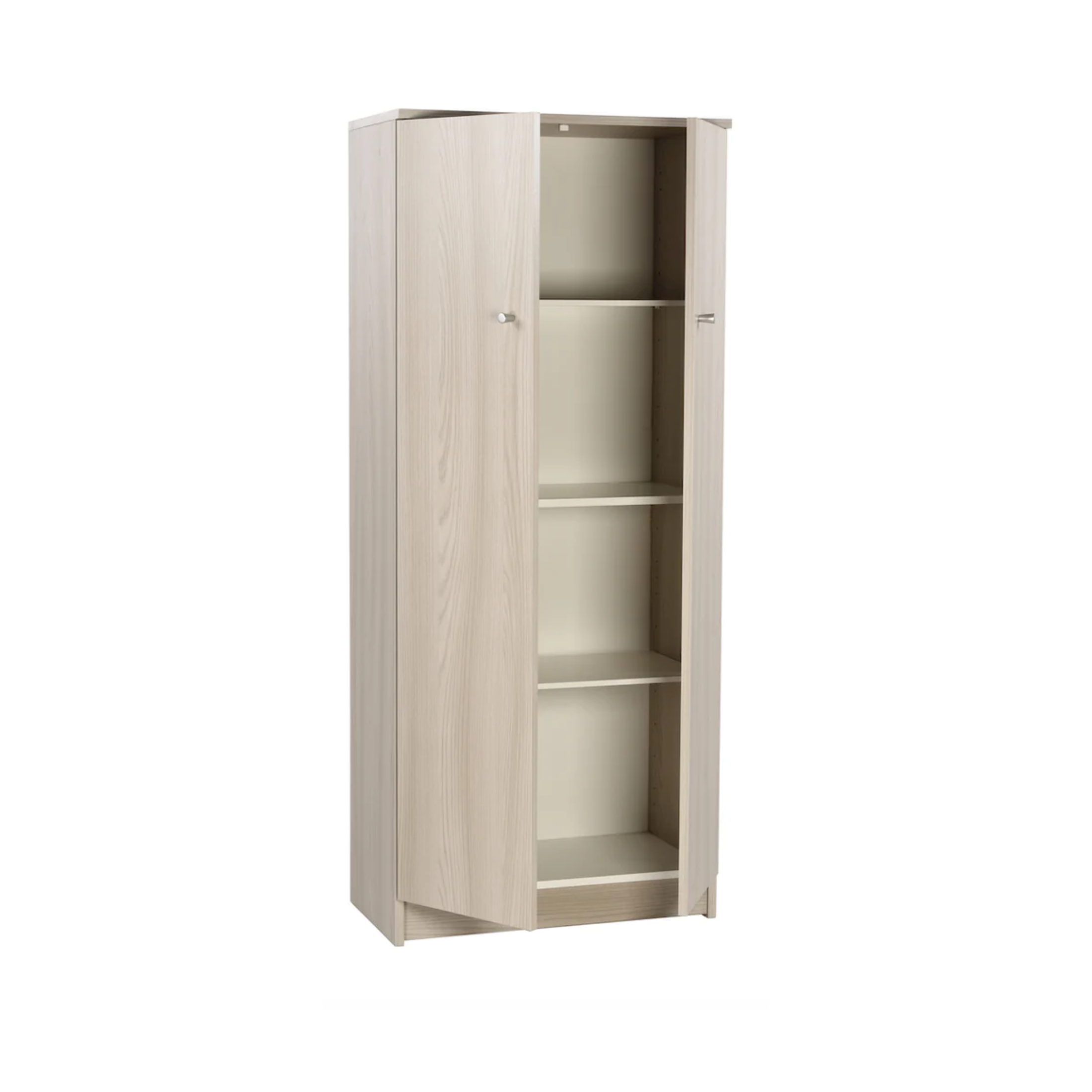 Wooden wardrobe with 2 doors and 3 adjustable shelves "Matilde" 62x34 cm 147h